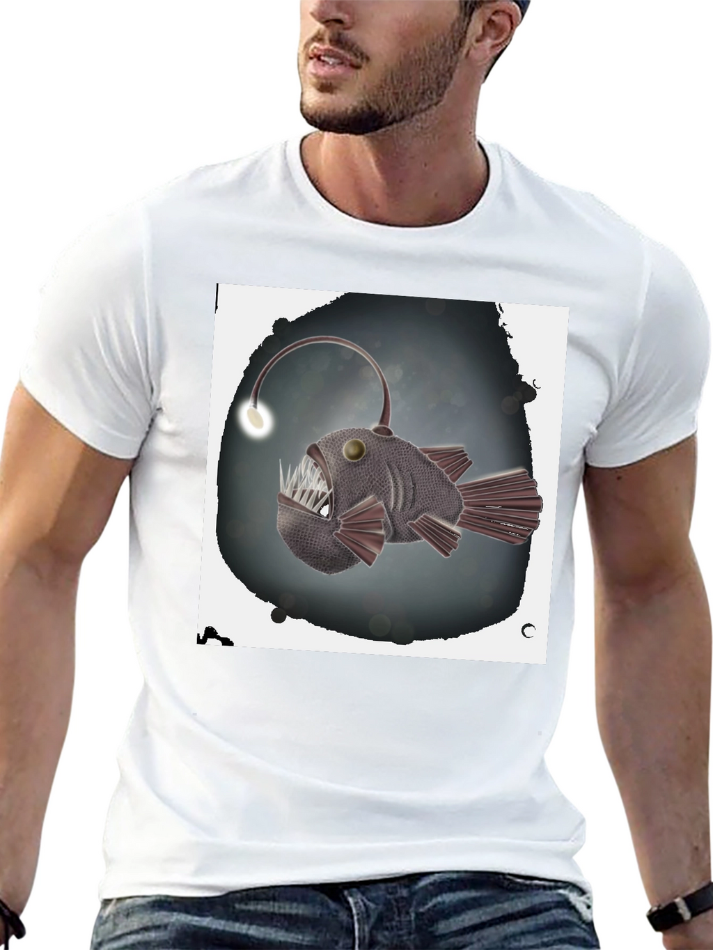 Anglerfish Graphic Tee - Unique Sea Creature Design