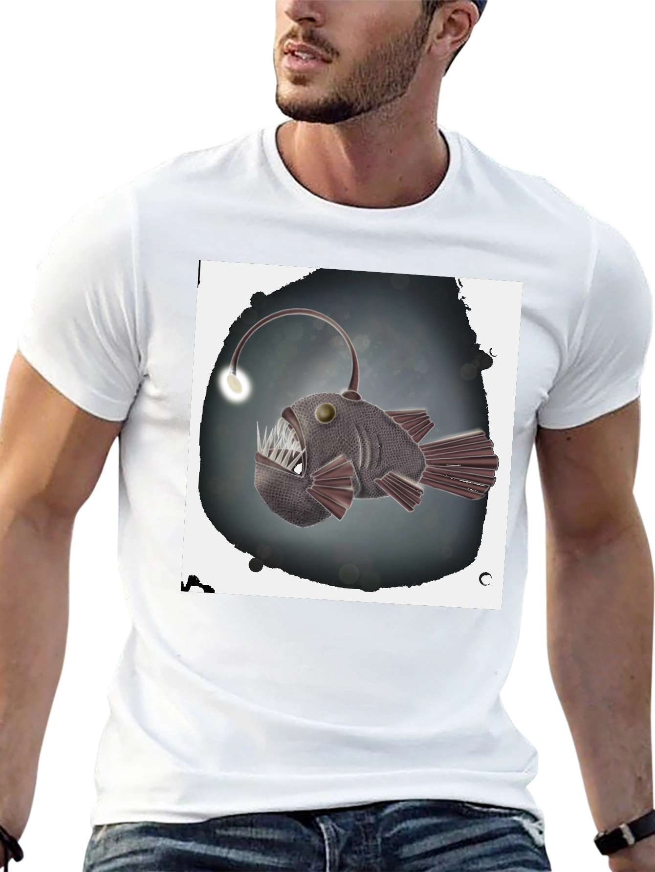 Anglerfish Graphic Tee - Unique Sea Creature Design