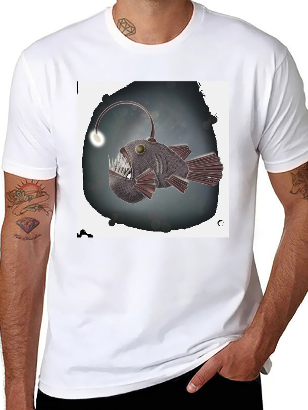 Anglerfish Graphic Tee - Unique Sea Creature Design