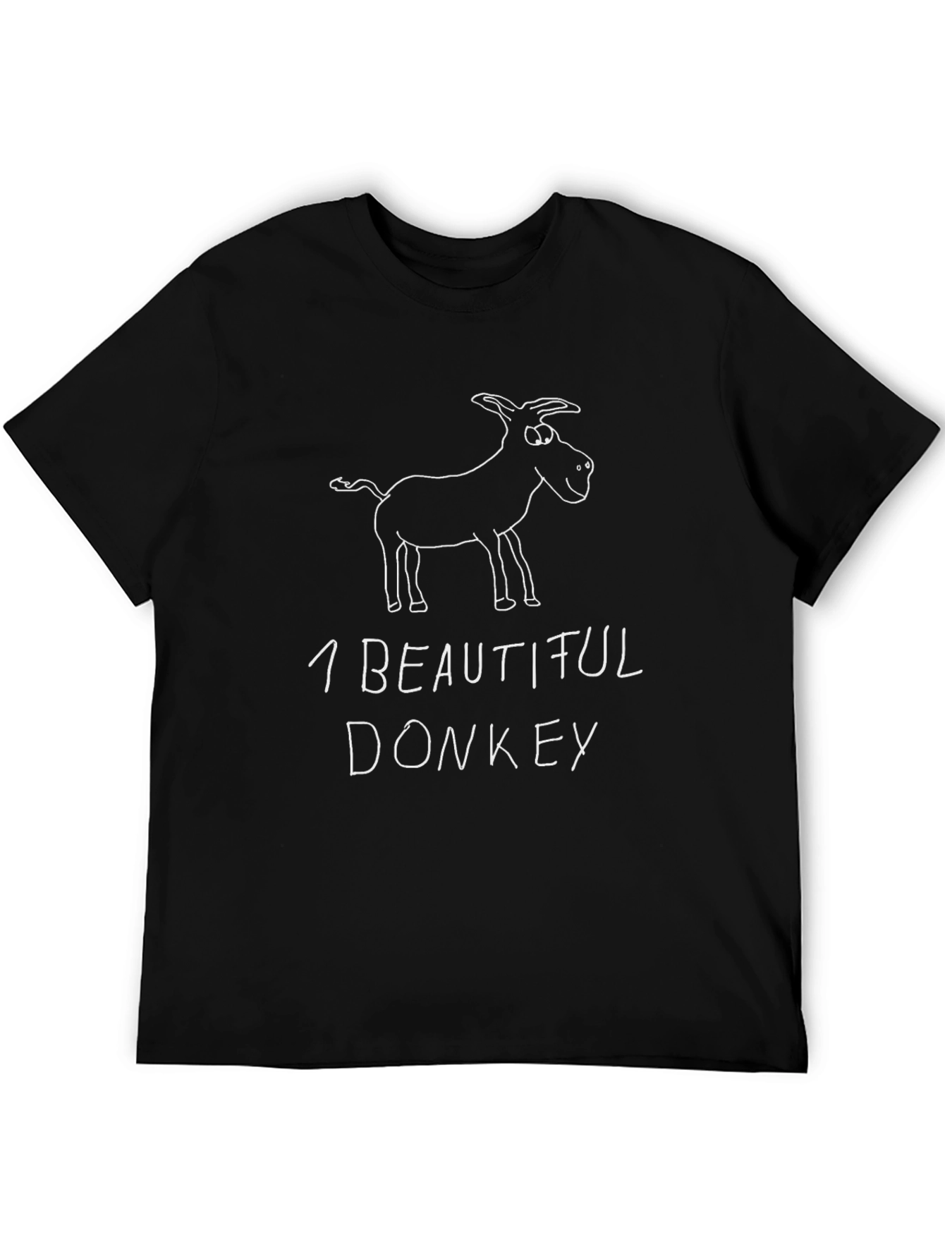 Funny 1 Beautiful Donkey Graphic T-Shirt