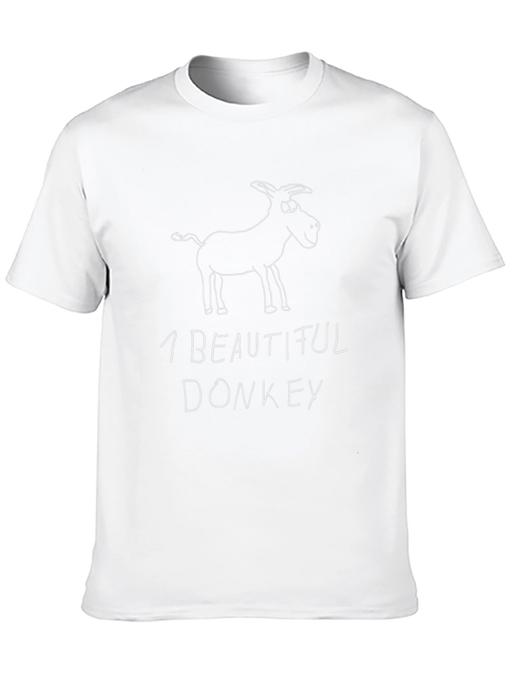 Funny 1 Beautiful Donkey Graphic T-Shirt