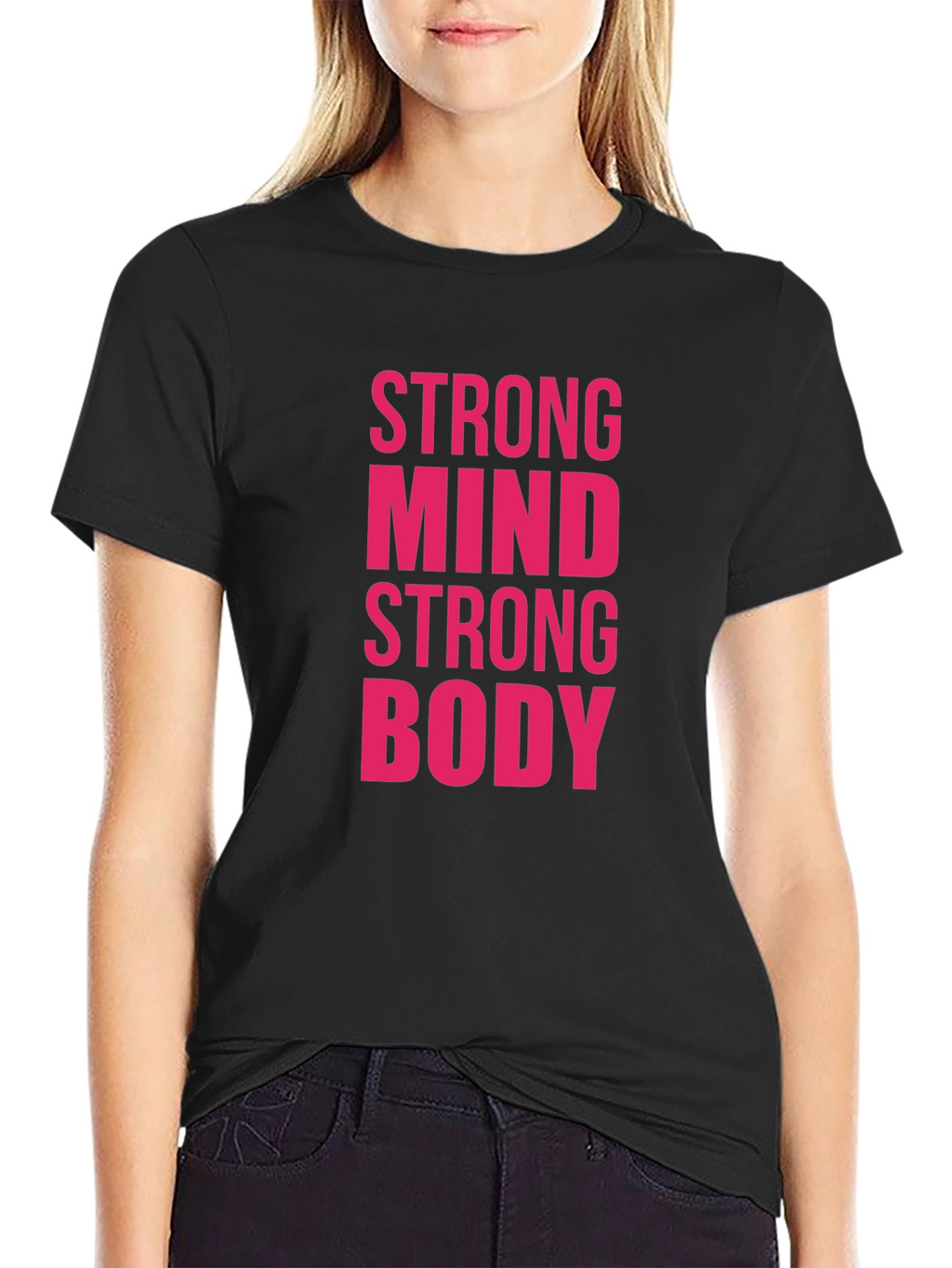 Strong Mind Strong Body Graphic Tee - Black