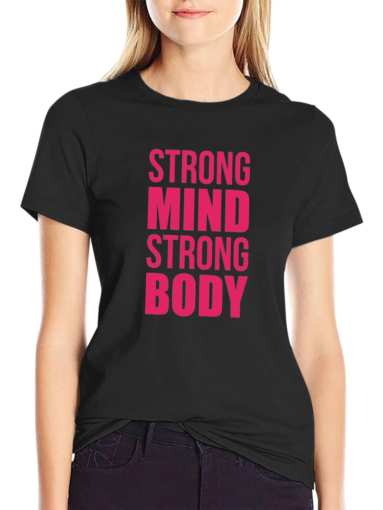 Strong Mind Strong Body Graphic Tee - Black