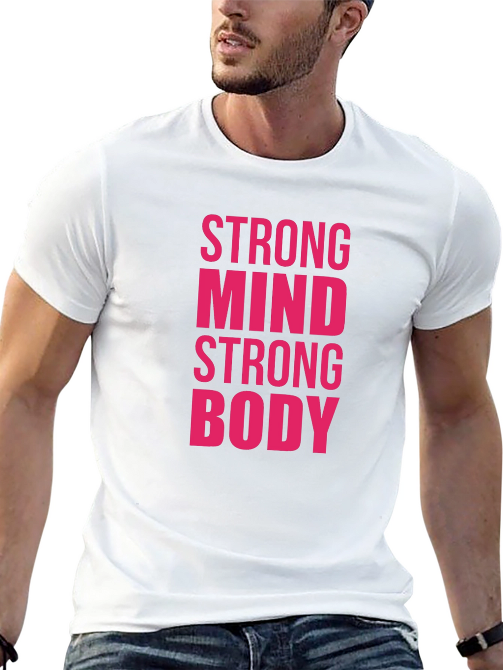 Strong Mind Strong Body Graphic Tee - Black