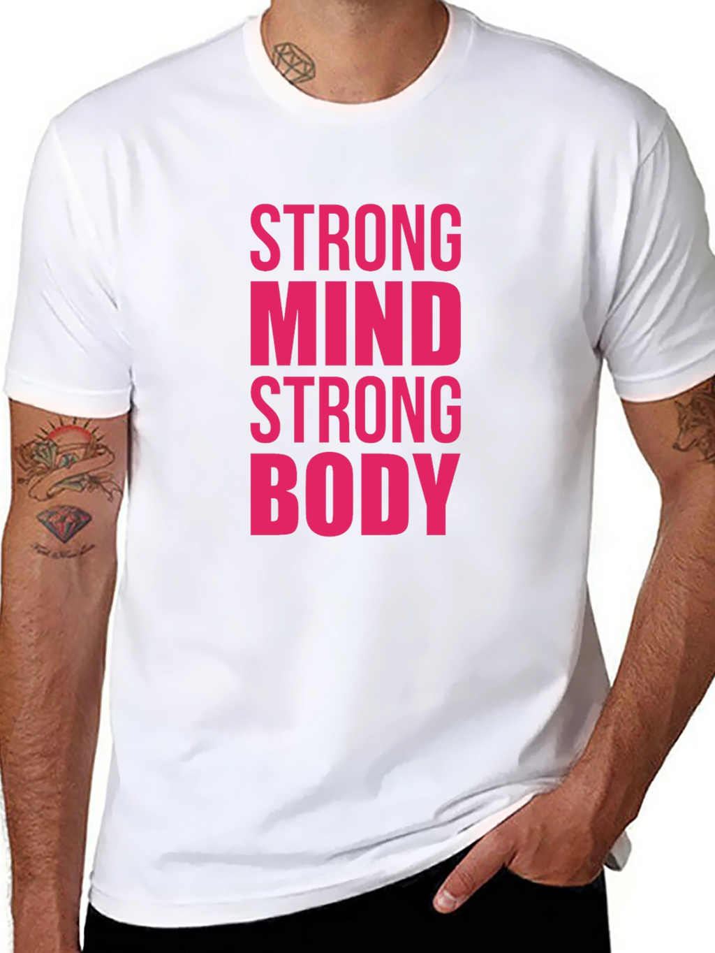 Strong Mind Strong Body Graphic Tee - Black