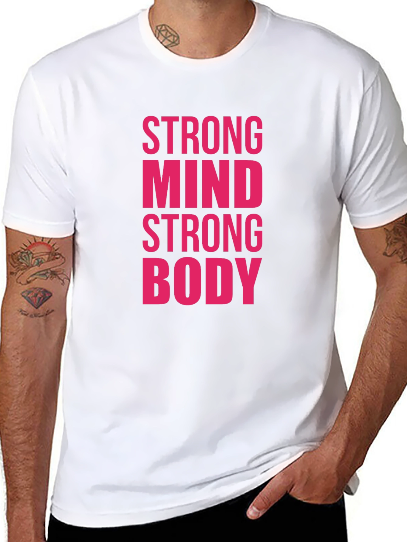 Strong Mind Strong Body Graphic Tee - Black