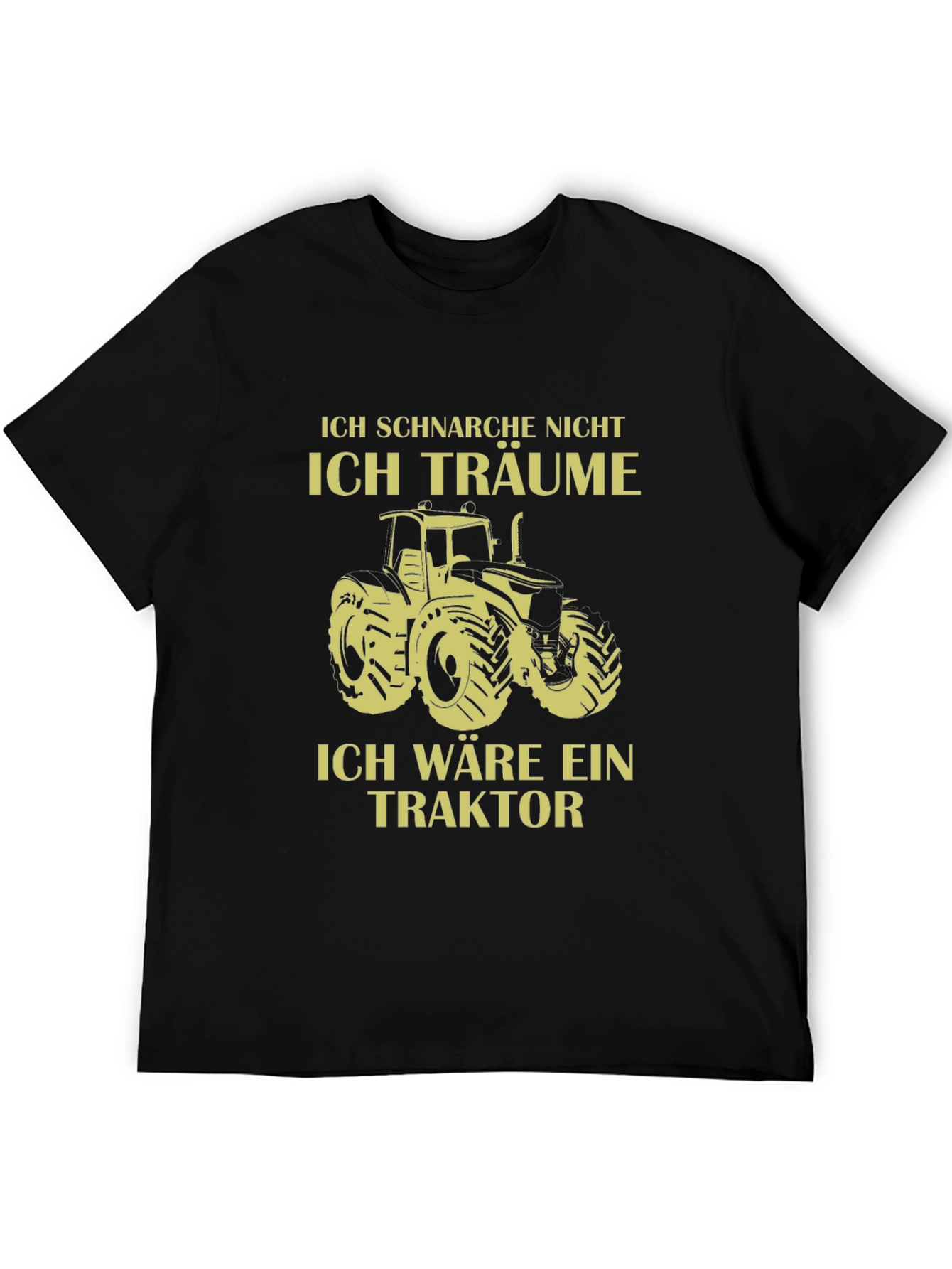 Ich Träume Tractor Graphic T-Shirt - Black