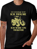 Ich Träume Tractor Graphic T-Shirt - Black