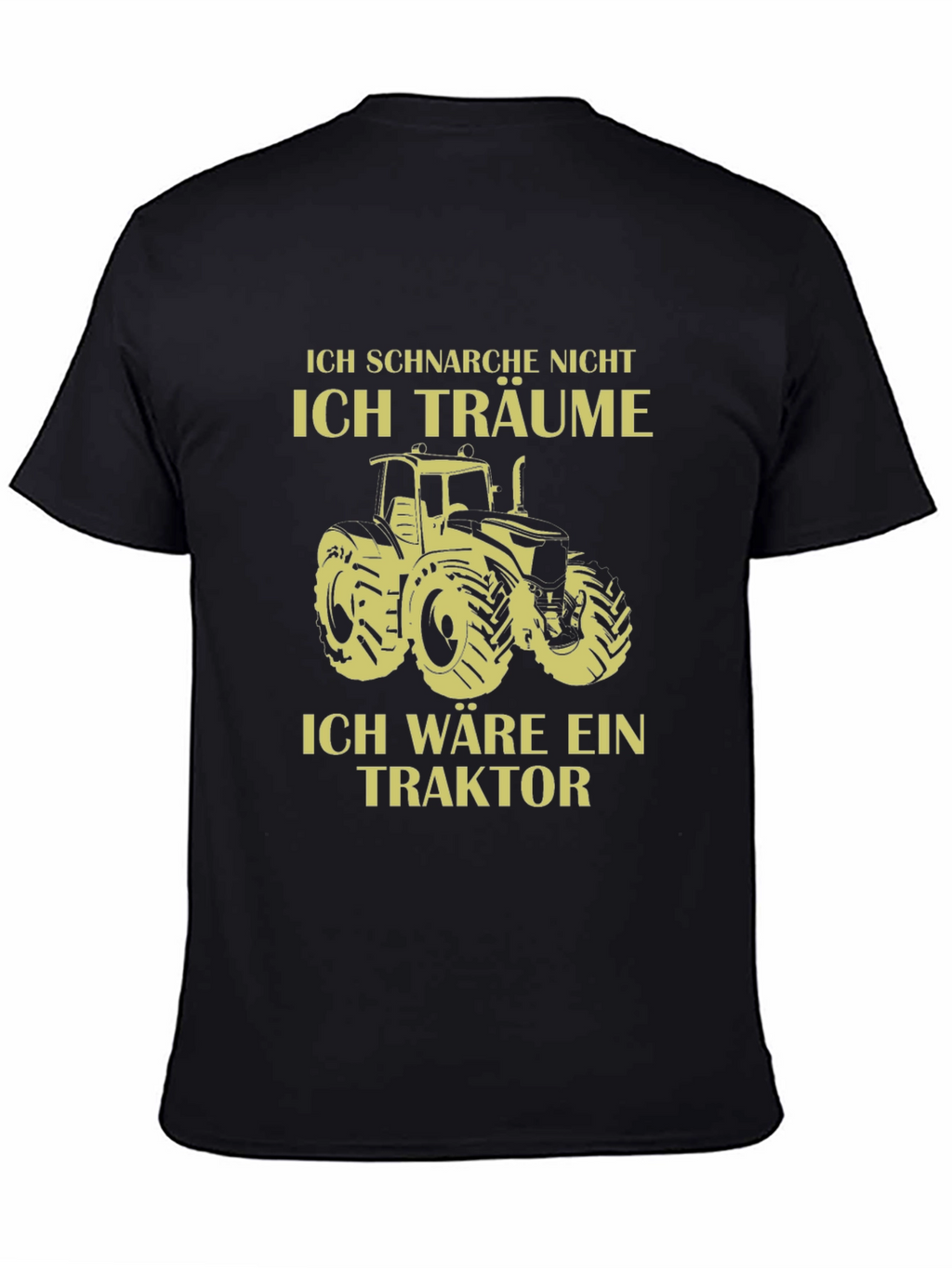 Ich Träume Tractor Graphic T-Shirt - Black