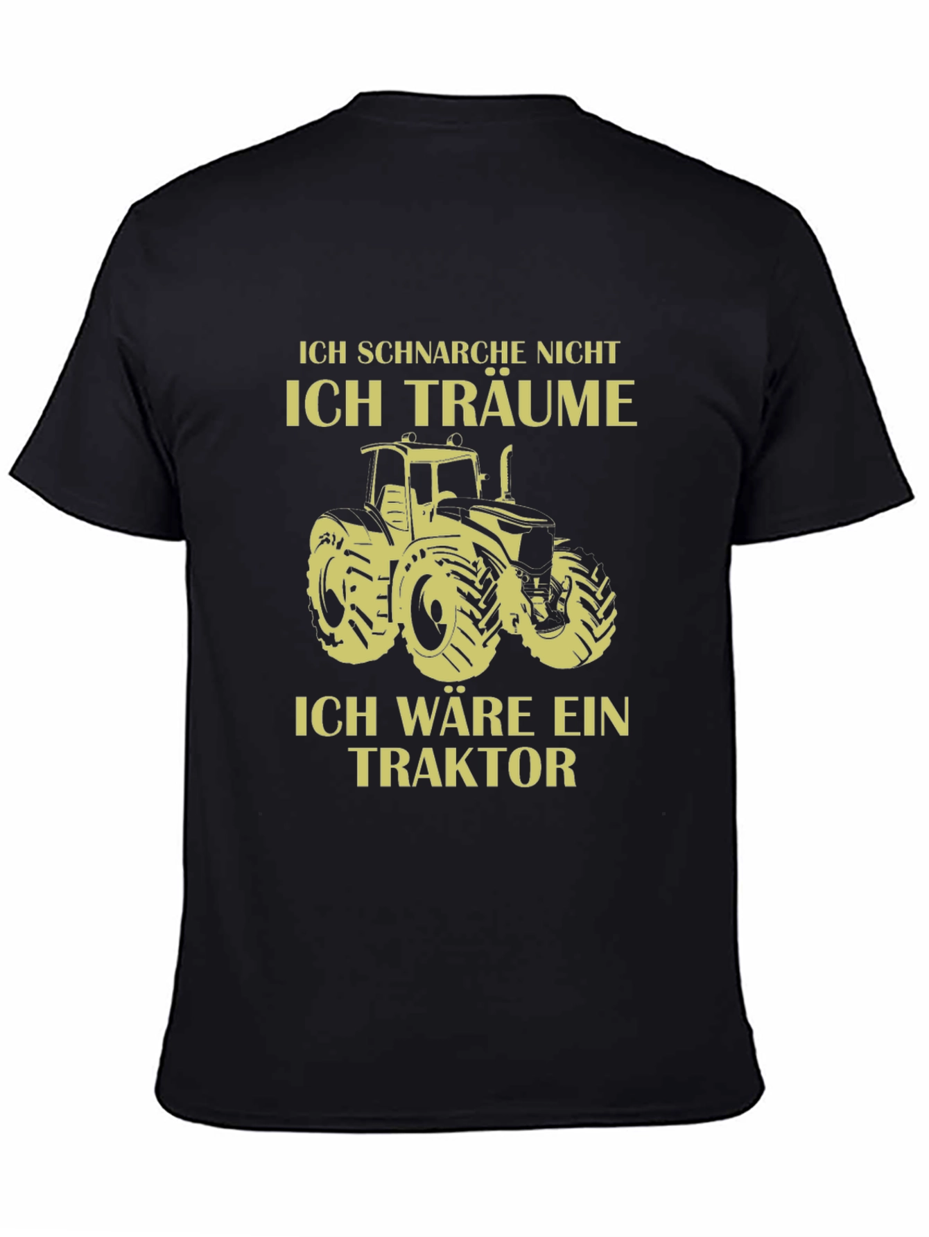 Ich Träume Tractor Graphic T-Shirt - Black