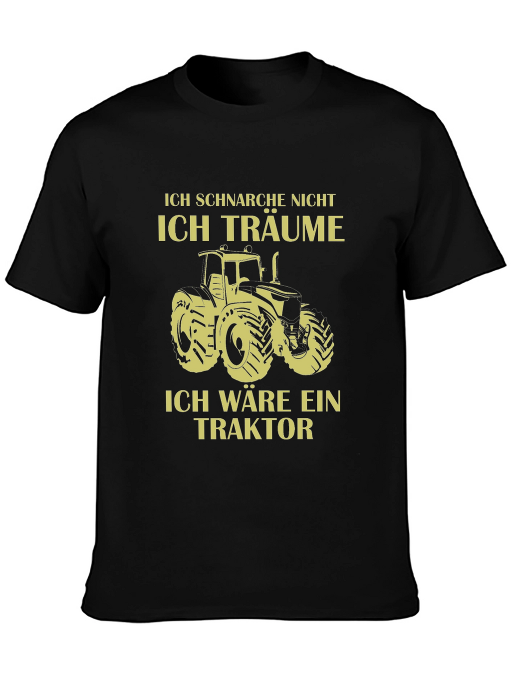 Ich Träume Tractor Graphic T-Shirt - Black