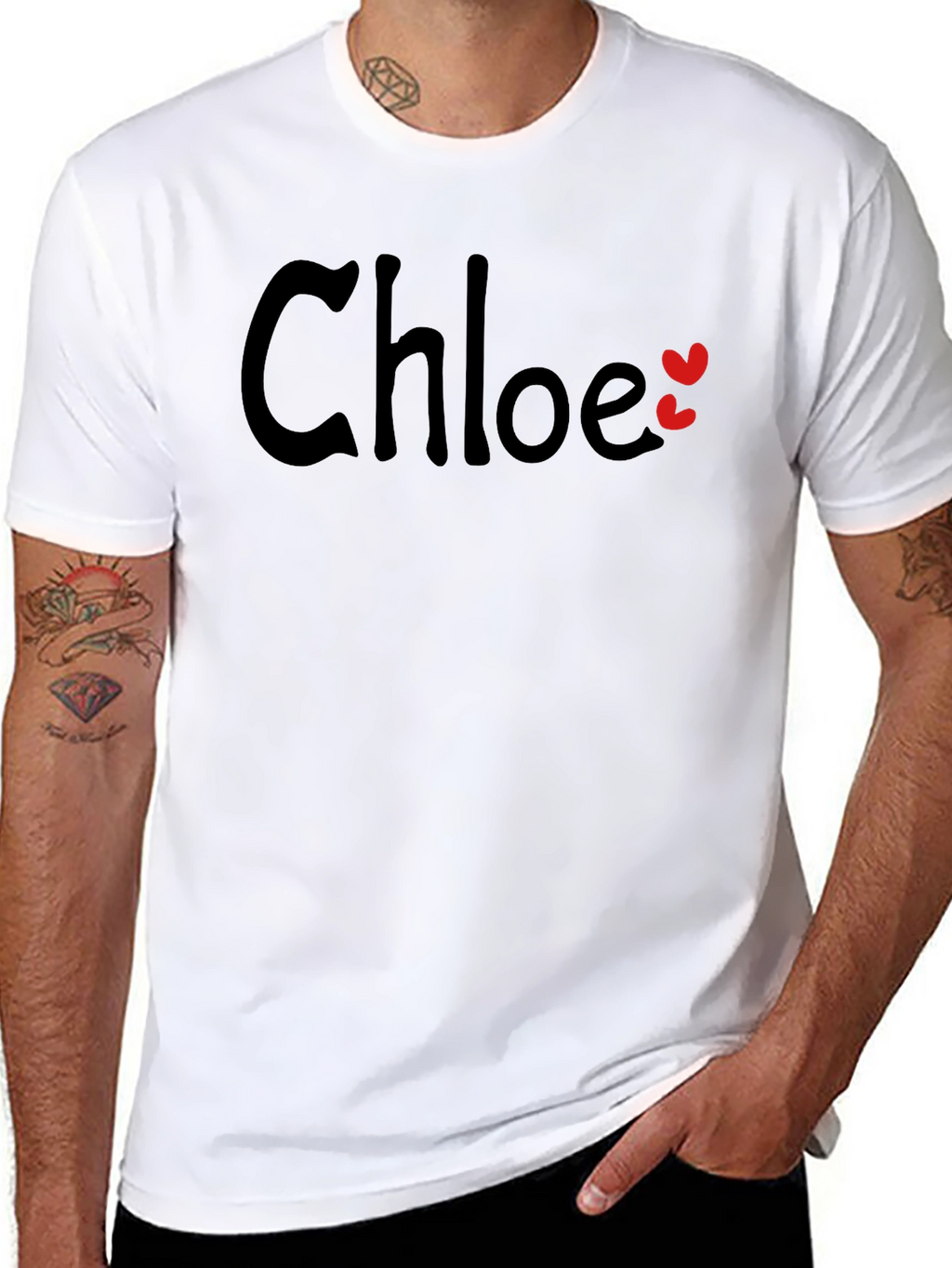 Chloe Personalized Heart Tee - Custom Name Shirt