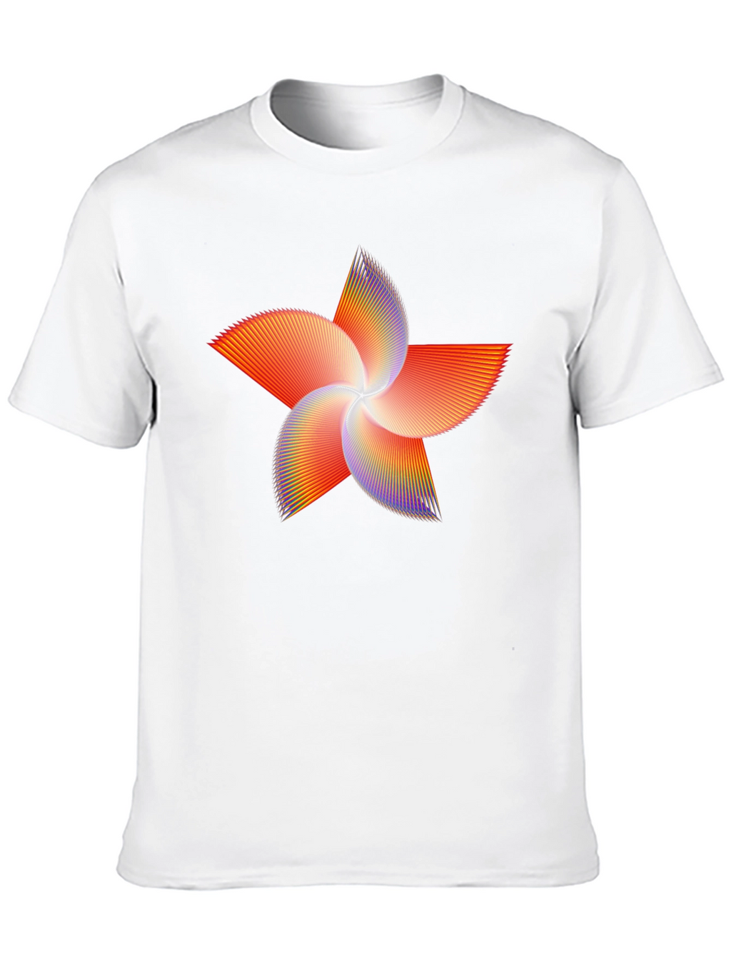Abstract Starburst Graphic Tee - Black