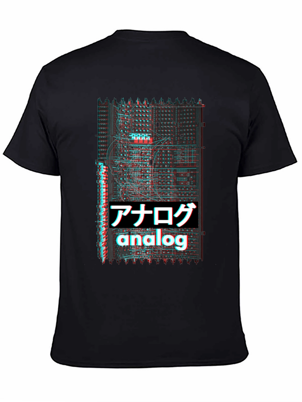 Analog Glitch T-Shirt - Synthwave Style