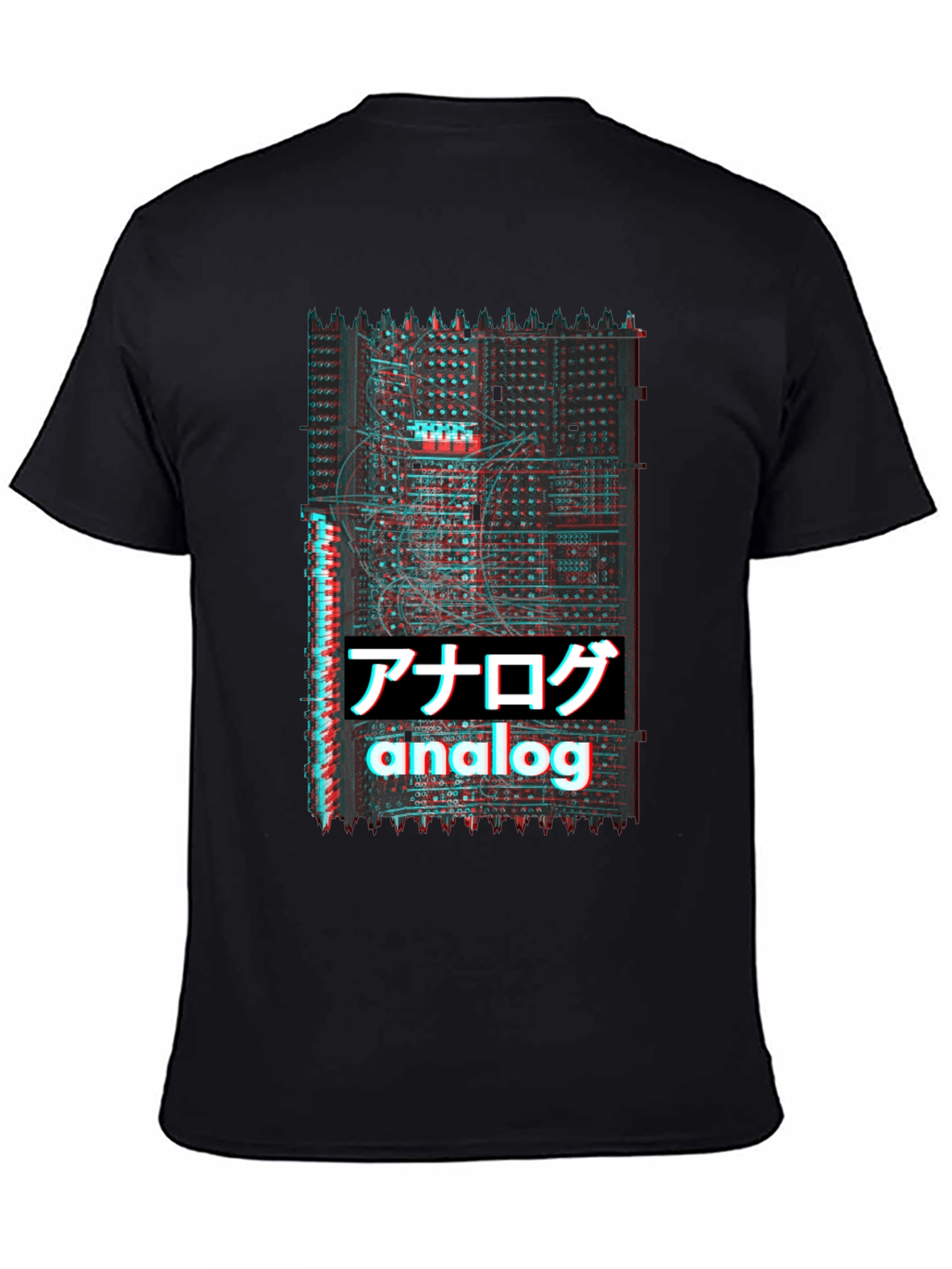 Analog Glitch T-Shirt - Synthwave Style