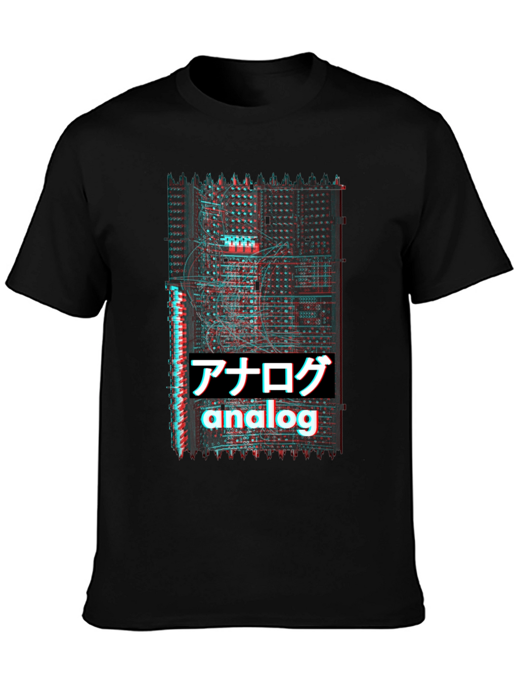 Analog Glitch T-Shirt - Synthwave Style