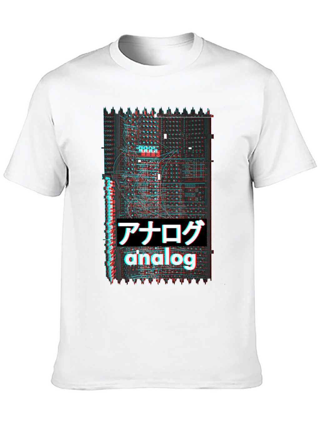 Analog Glitch T-Shirt - Synthwave Style