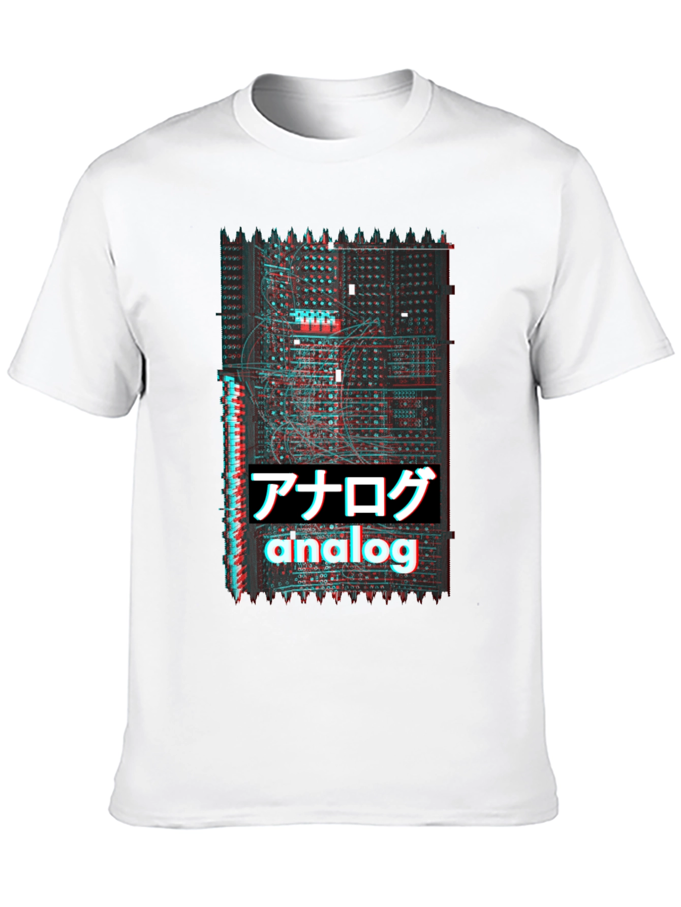 Analog Glitch T-Shirt - Synthwave Style