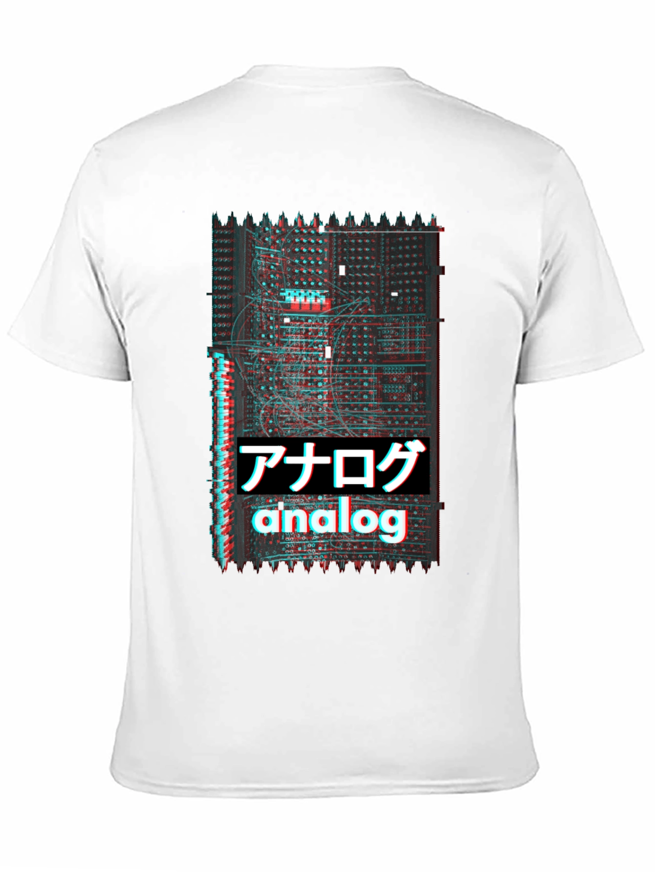 Analog Glitch T-Shirt - Synthwave Style