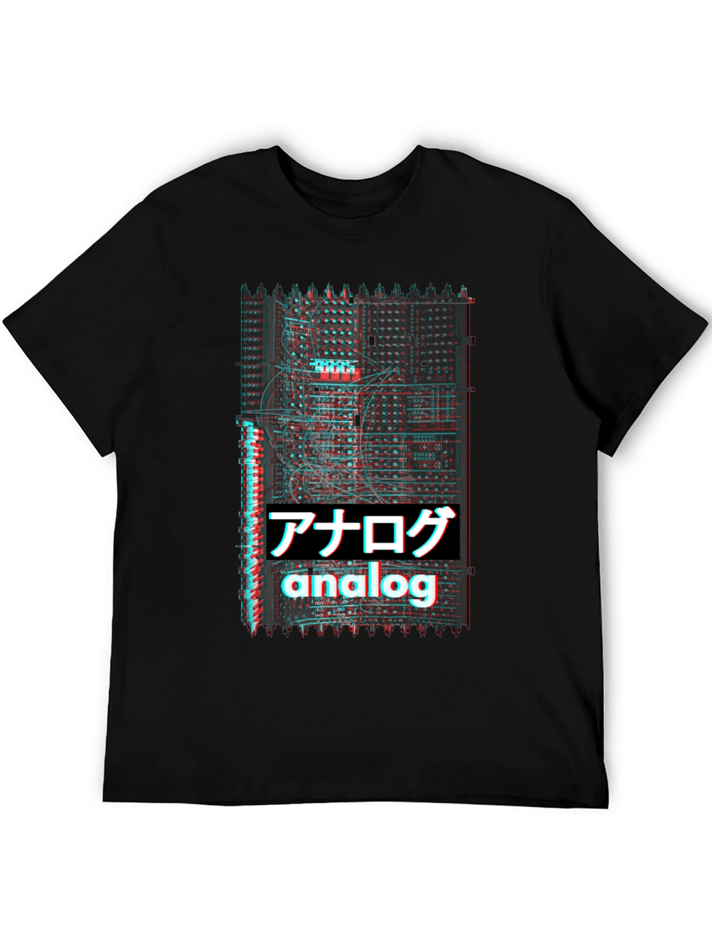Analog Glitch T-Shirt - Synthwave Style