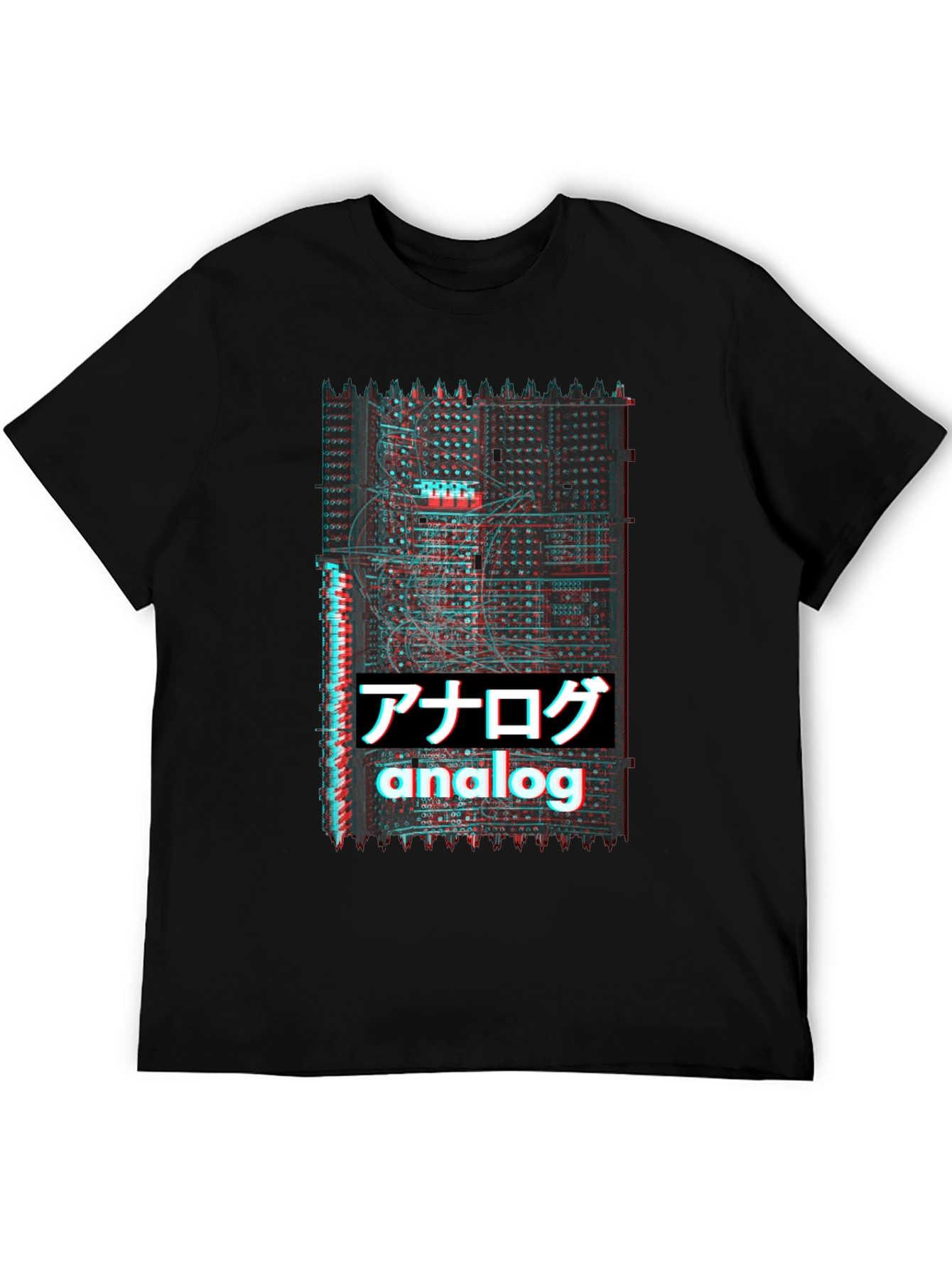 Analog Glitch T-Shirt - Synthwave Style