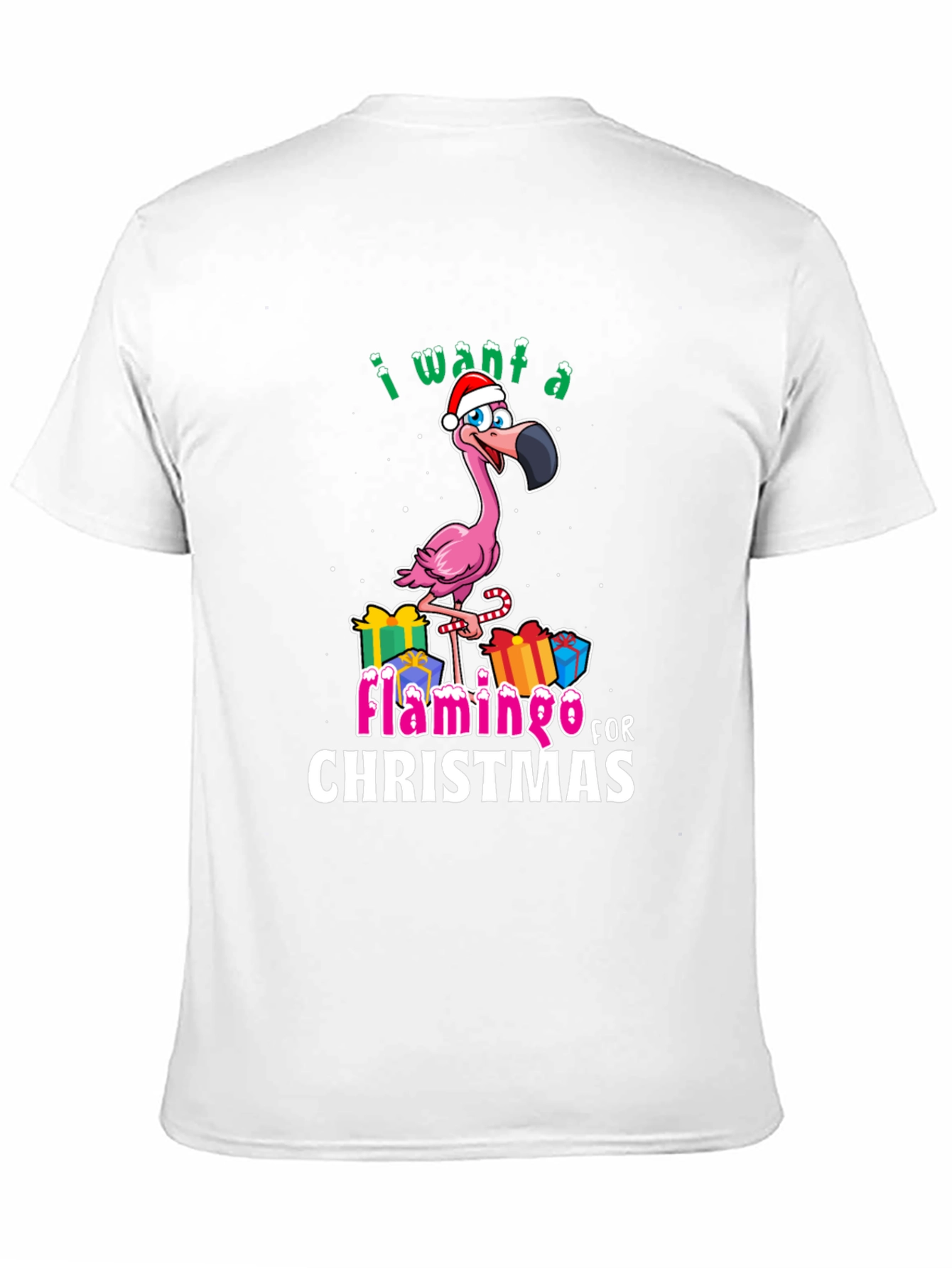 I Want a Flamingo for Christmas T-Shirt