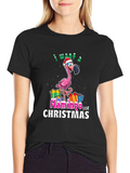 I Want a Flamingo for Christmas T-Shirt