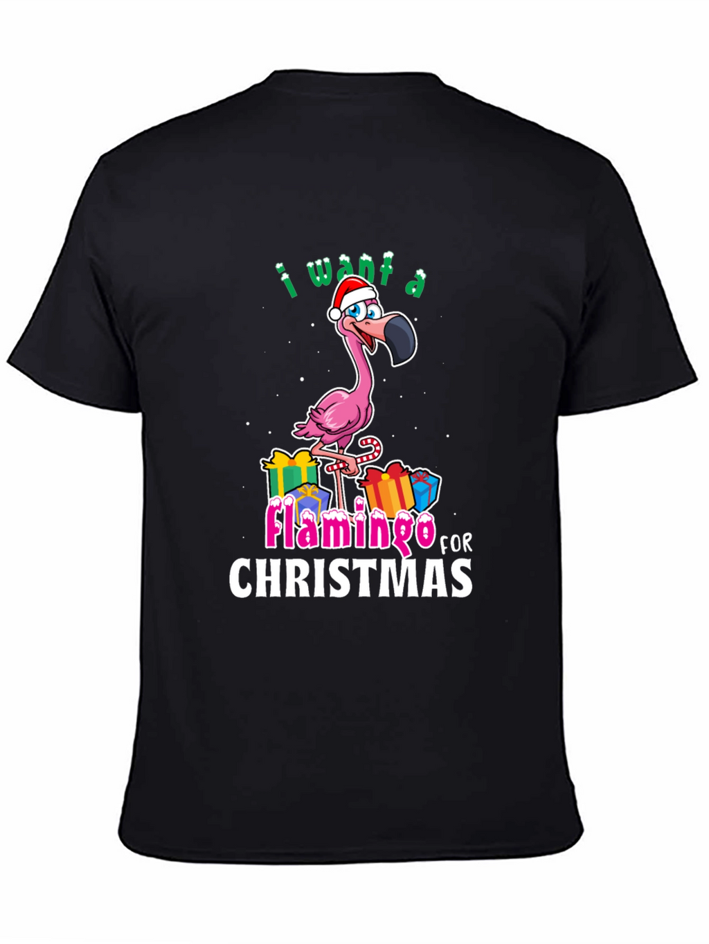I Want a Flamingo for Christmas T-Shirt