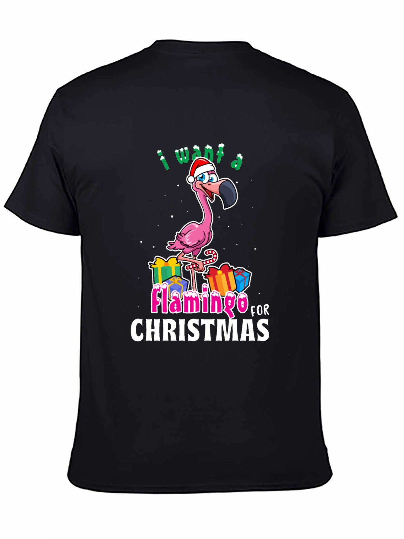 I Want a Flamingo for Christmas T-Shirt