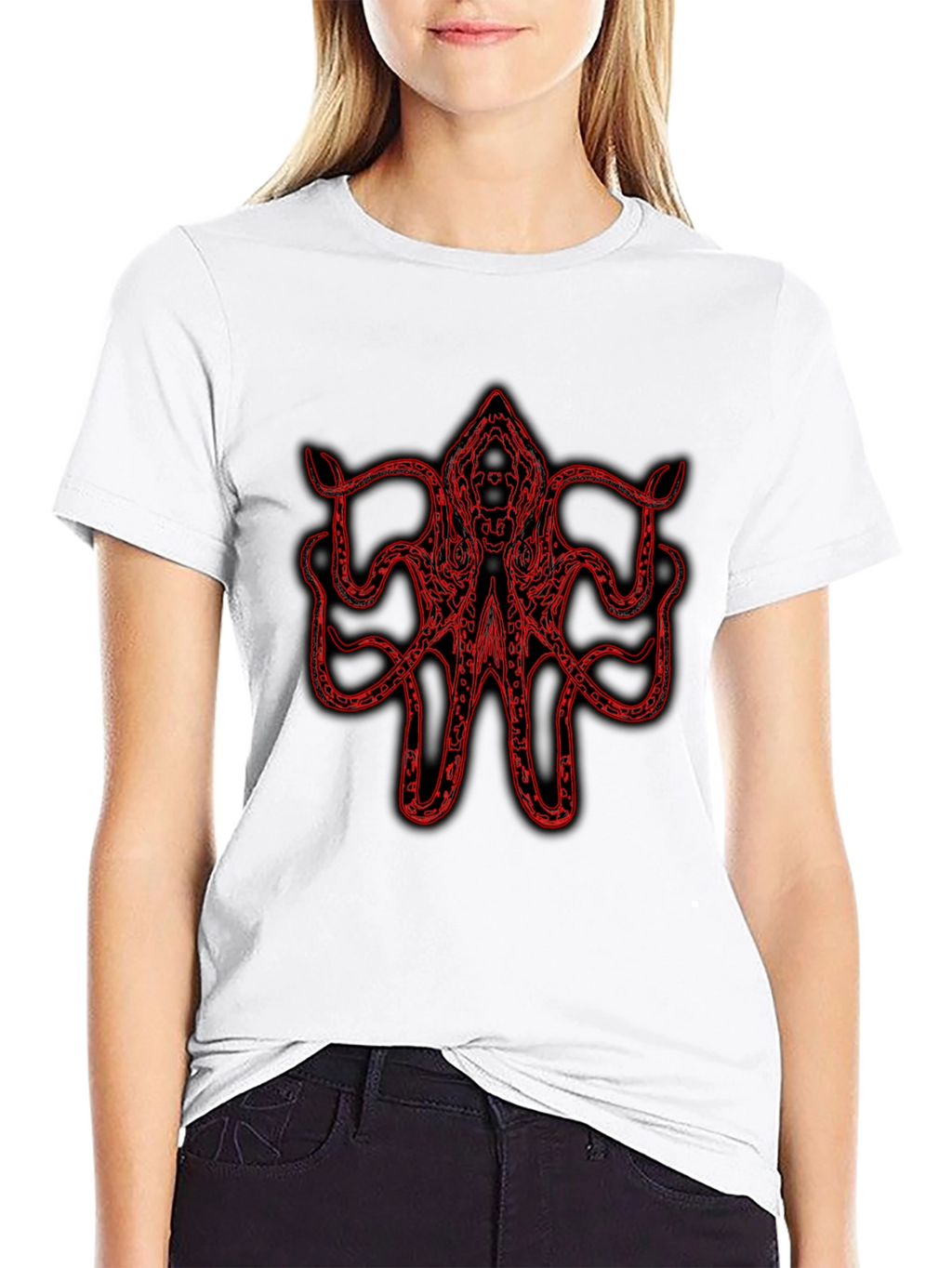 Octopus Graphic Print Black T-Shirt