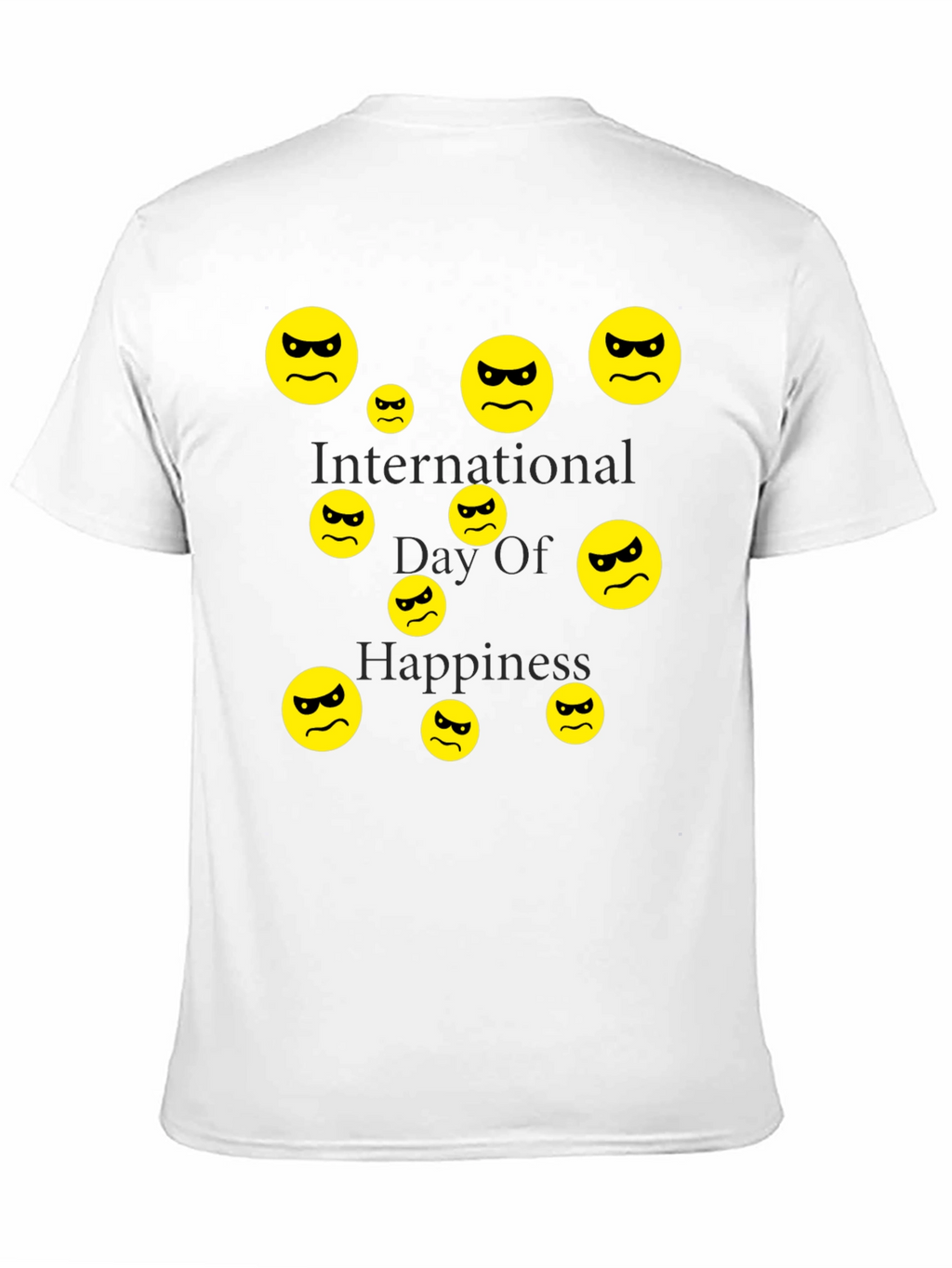 Angry Emoji Graphic Print Mens T-Shirt