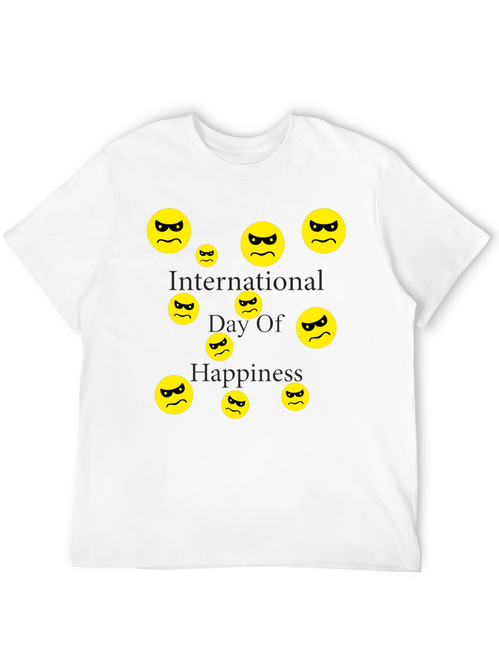 Angry Emoji Graphic Print Mens T-Shirt