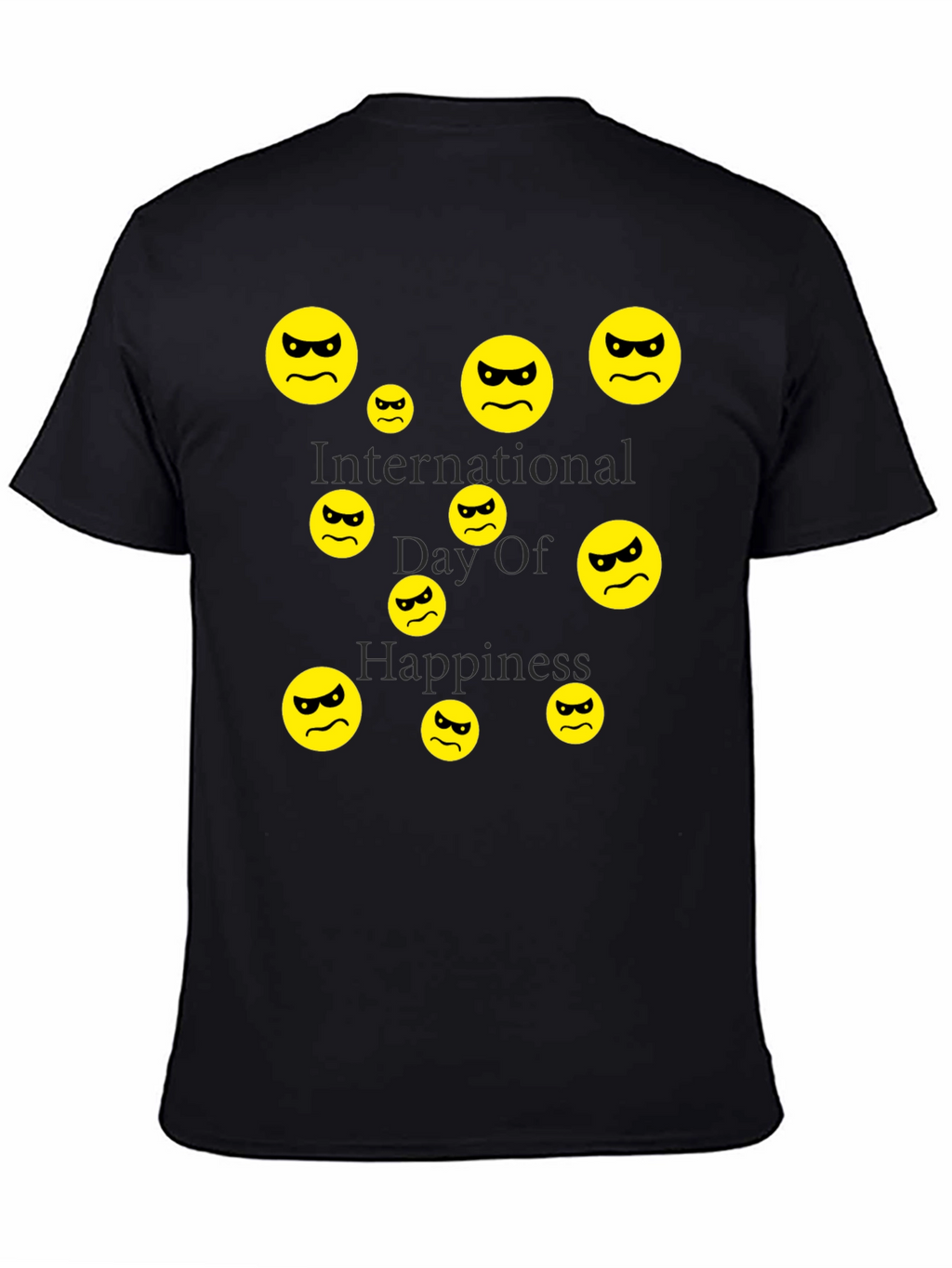 Angry Emoji Graphic Print Mens T-Shirt