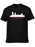 Grand Rapids Skyline Tee - Black Graphic T-Shirt