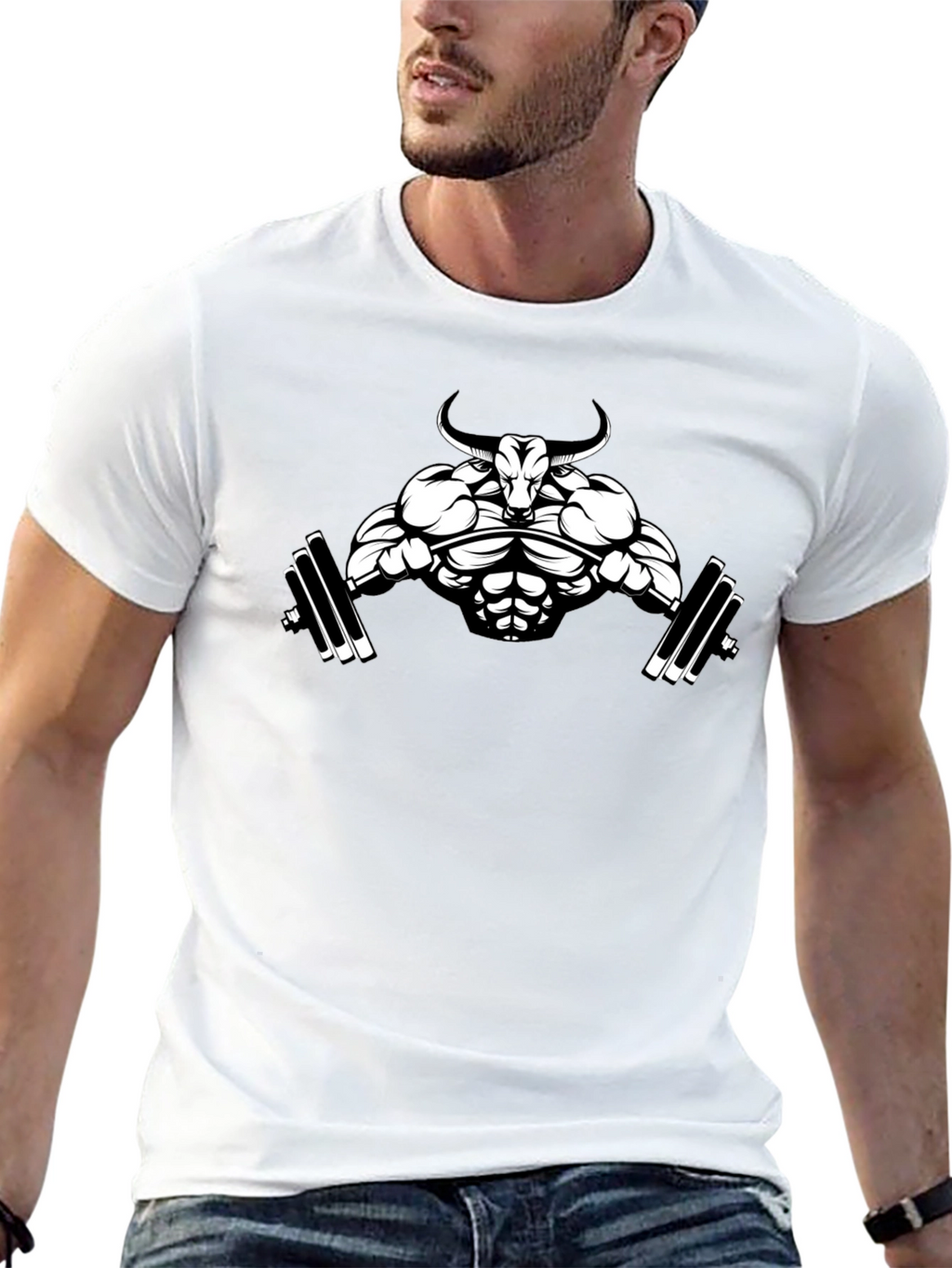 Bull Gym T-Shirt - Black Graphic Tee