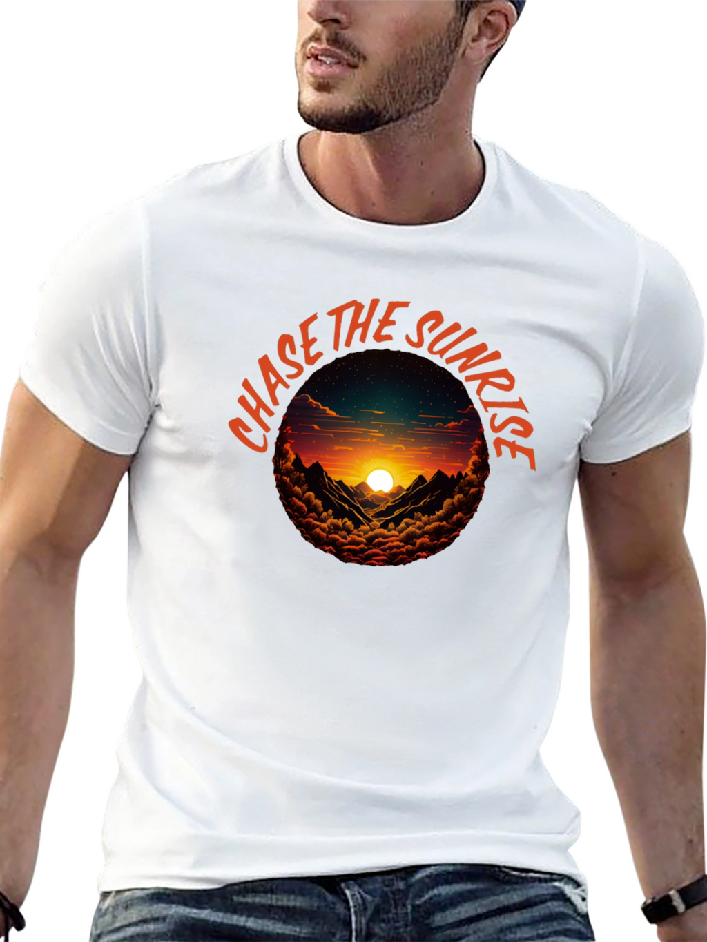 Chase The Sunrise Graphic Tee - Black