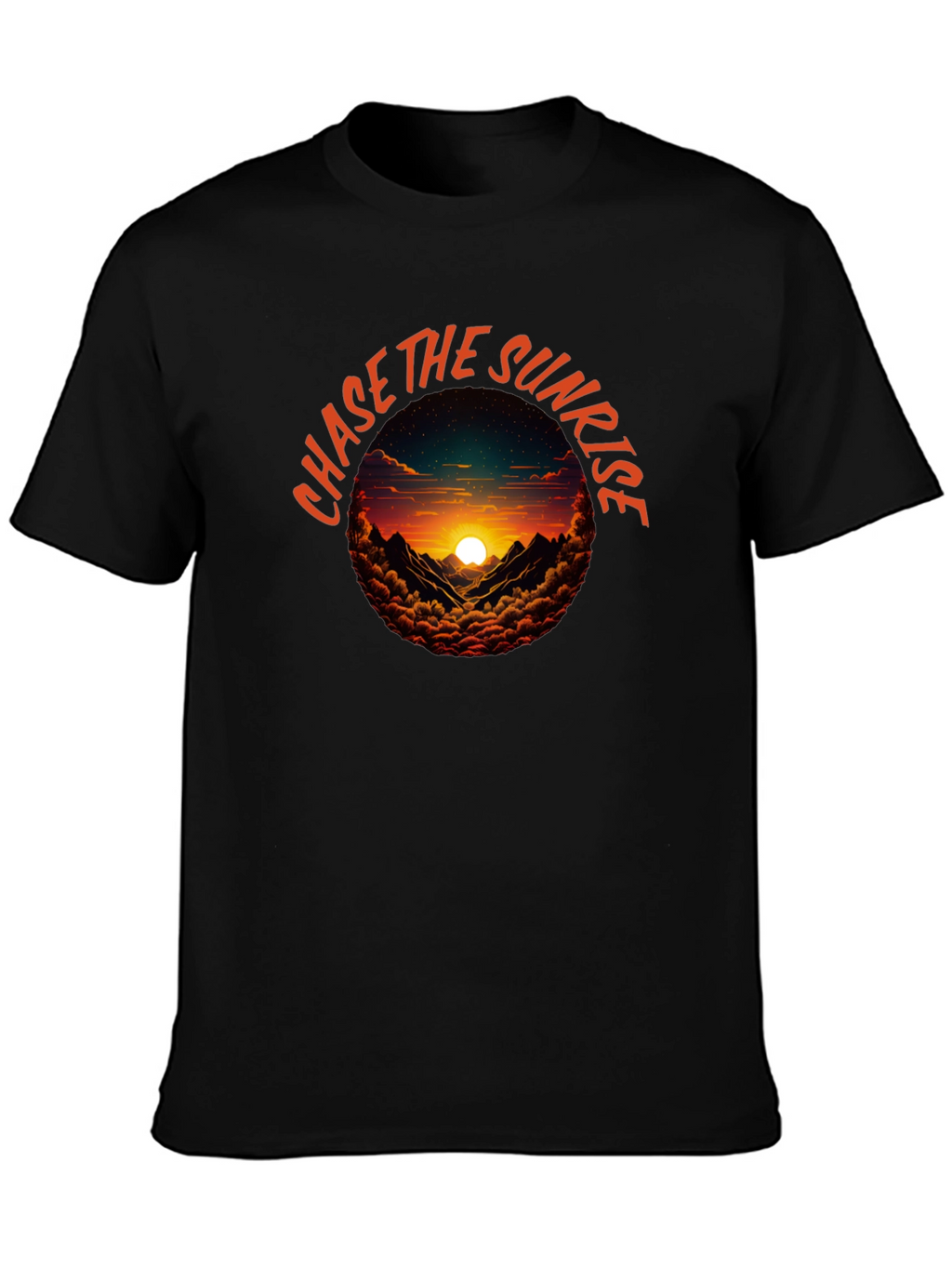 Chase The Sunrise Graphic Tee - Black