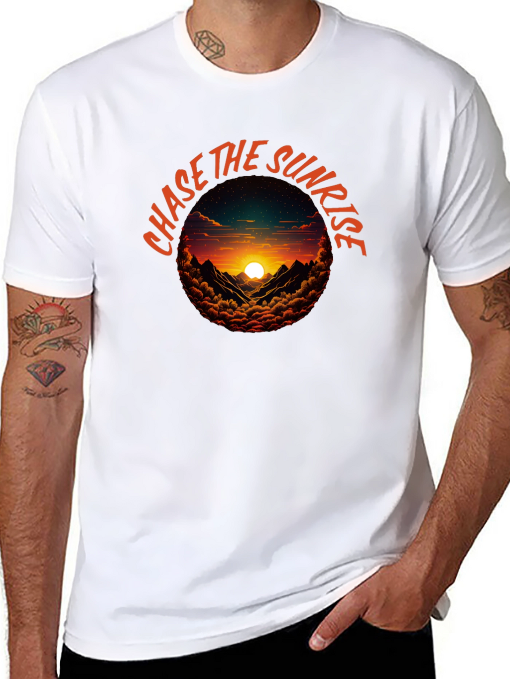 Chase The Sunrise Graphic Tee - Black