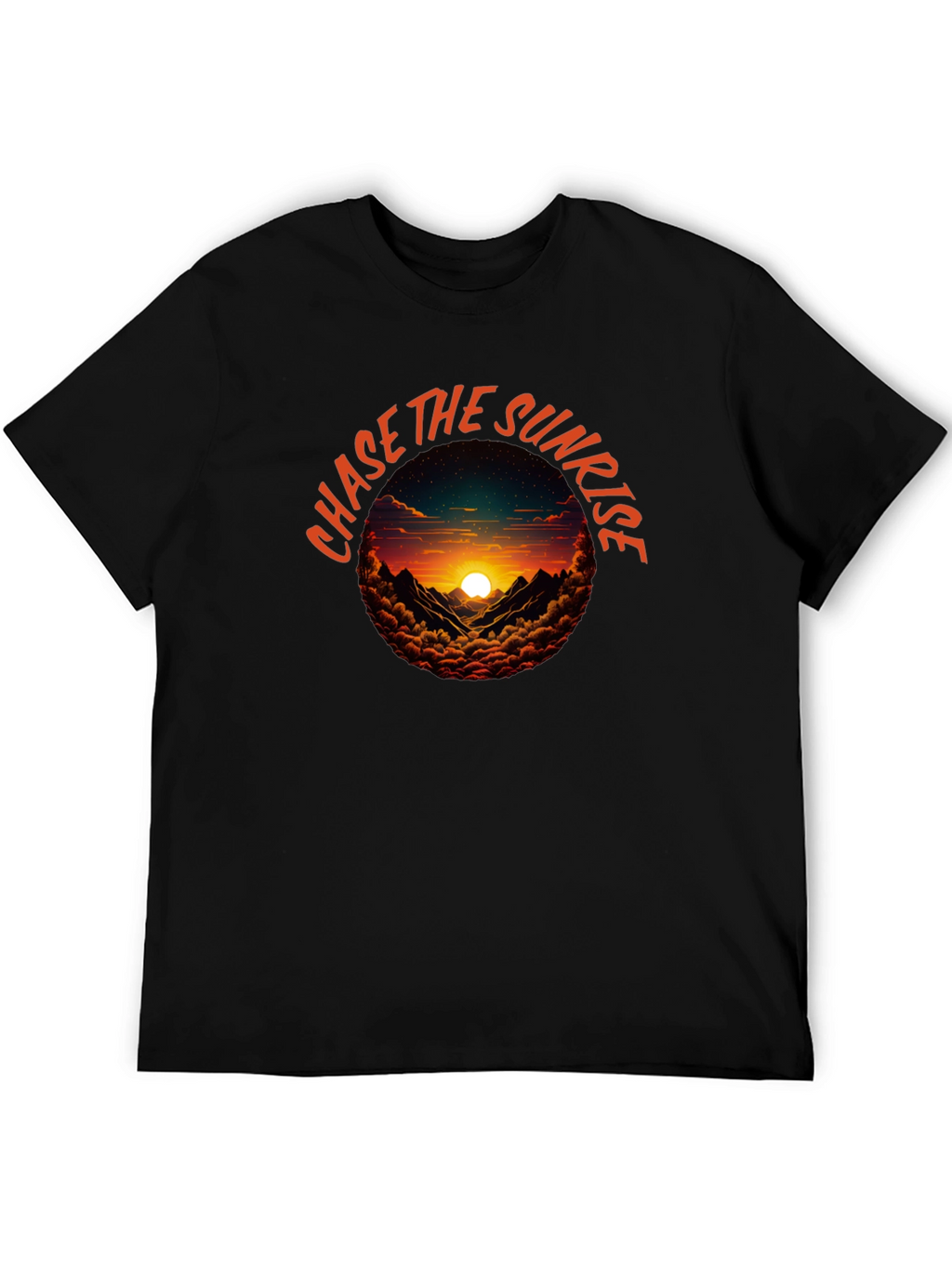 Chase The Sunrise Graphic Tee - Black