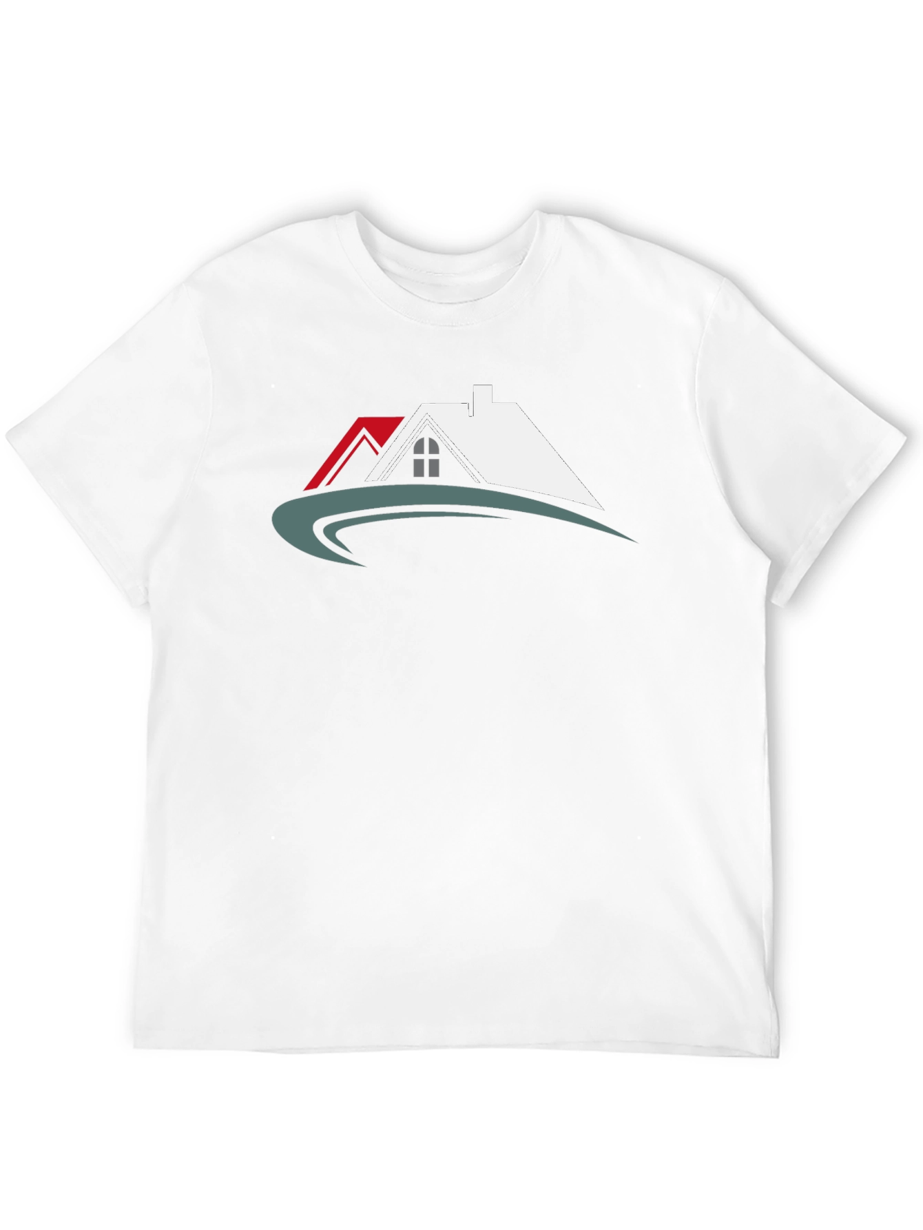 Black T-Shirt with House Graphic