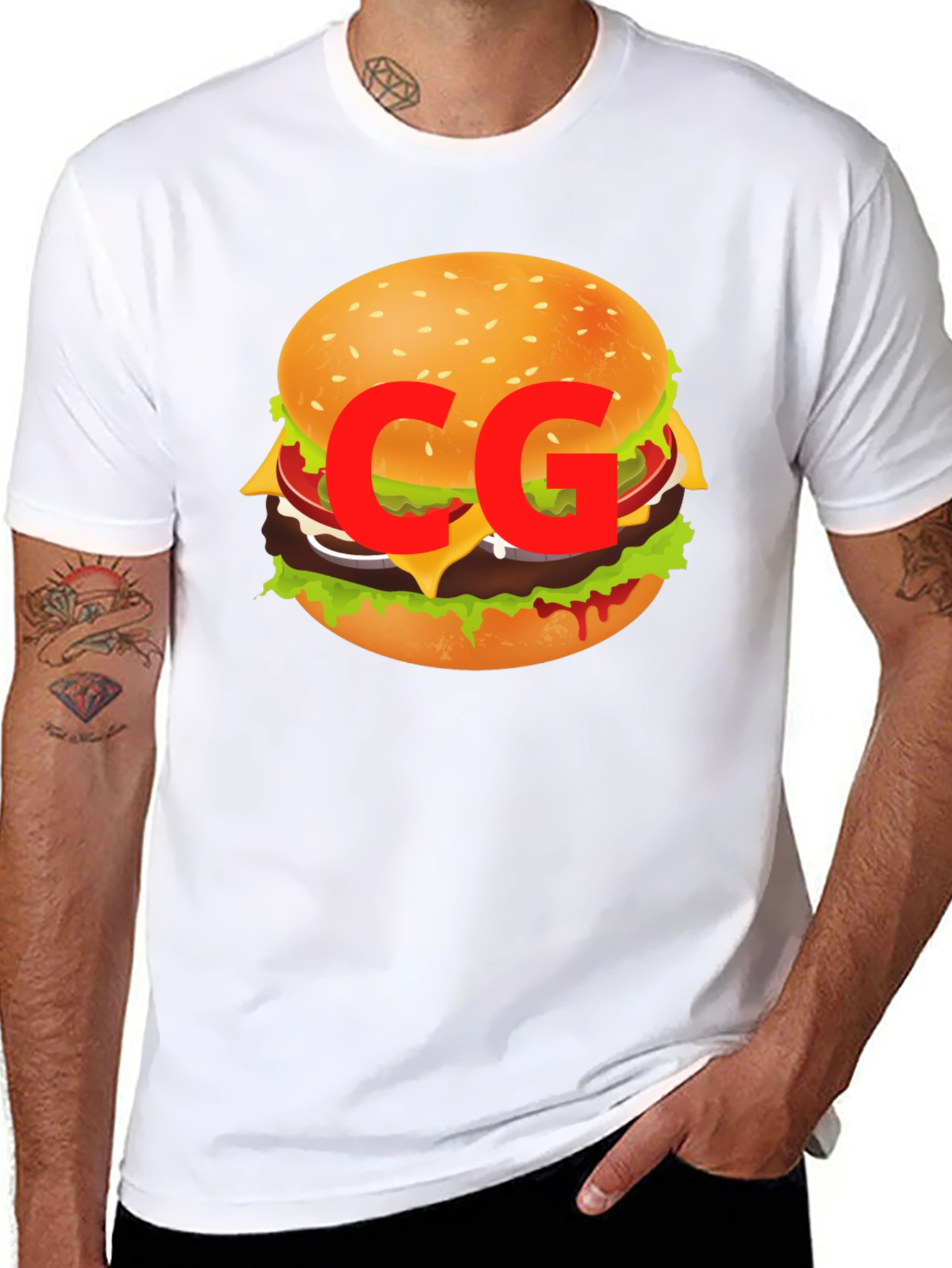 Burger Graphic Tee - Casual Cool