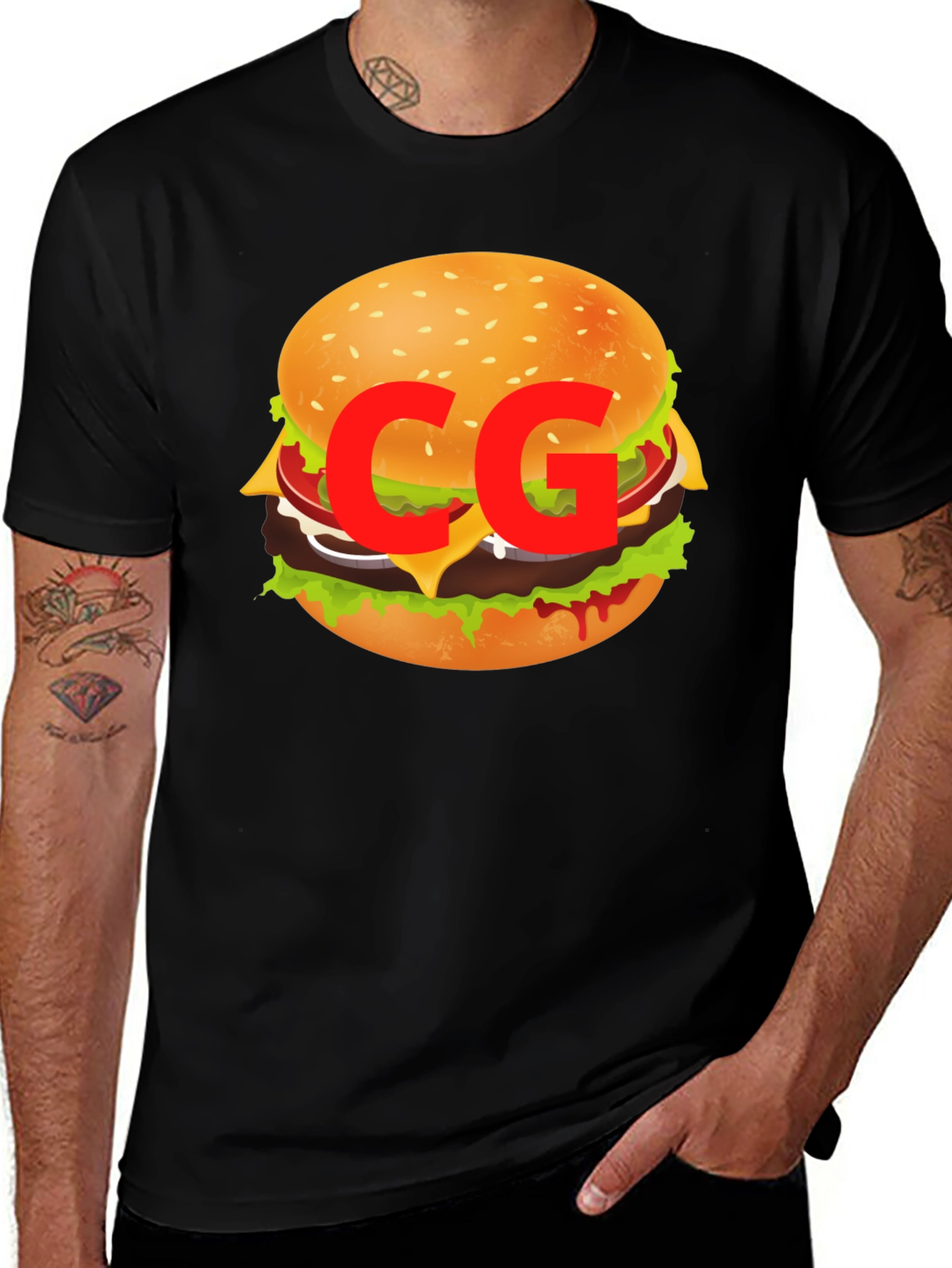 Burger Graphic Tee - Casual Cool
