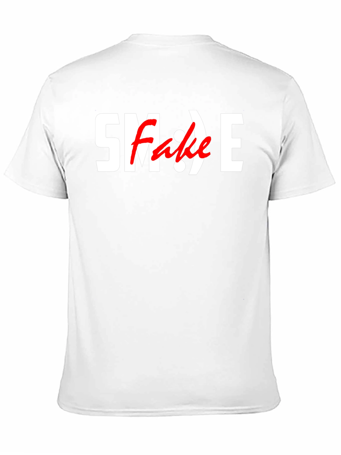 SMILE Funny Graphic T-Shirt - Fake Smile Tee
