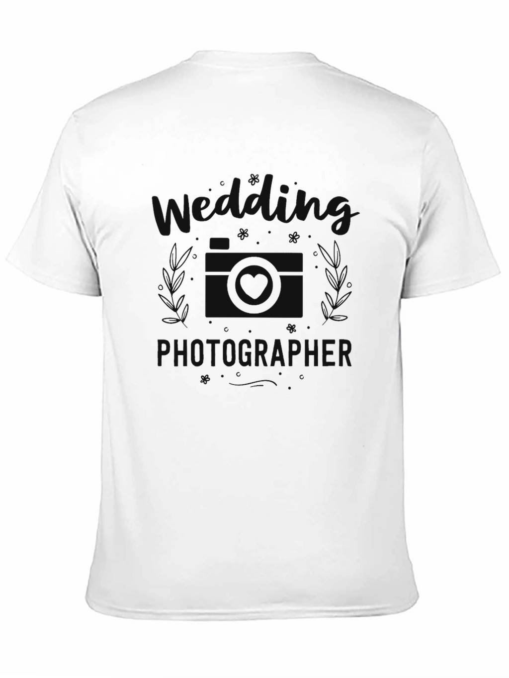 Wedding Photographer T-Shirt - Black Crew Neck Tee