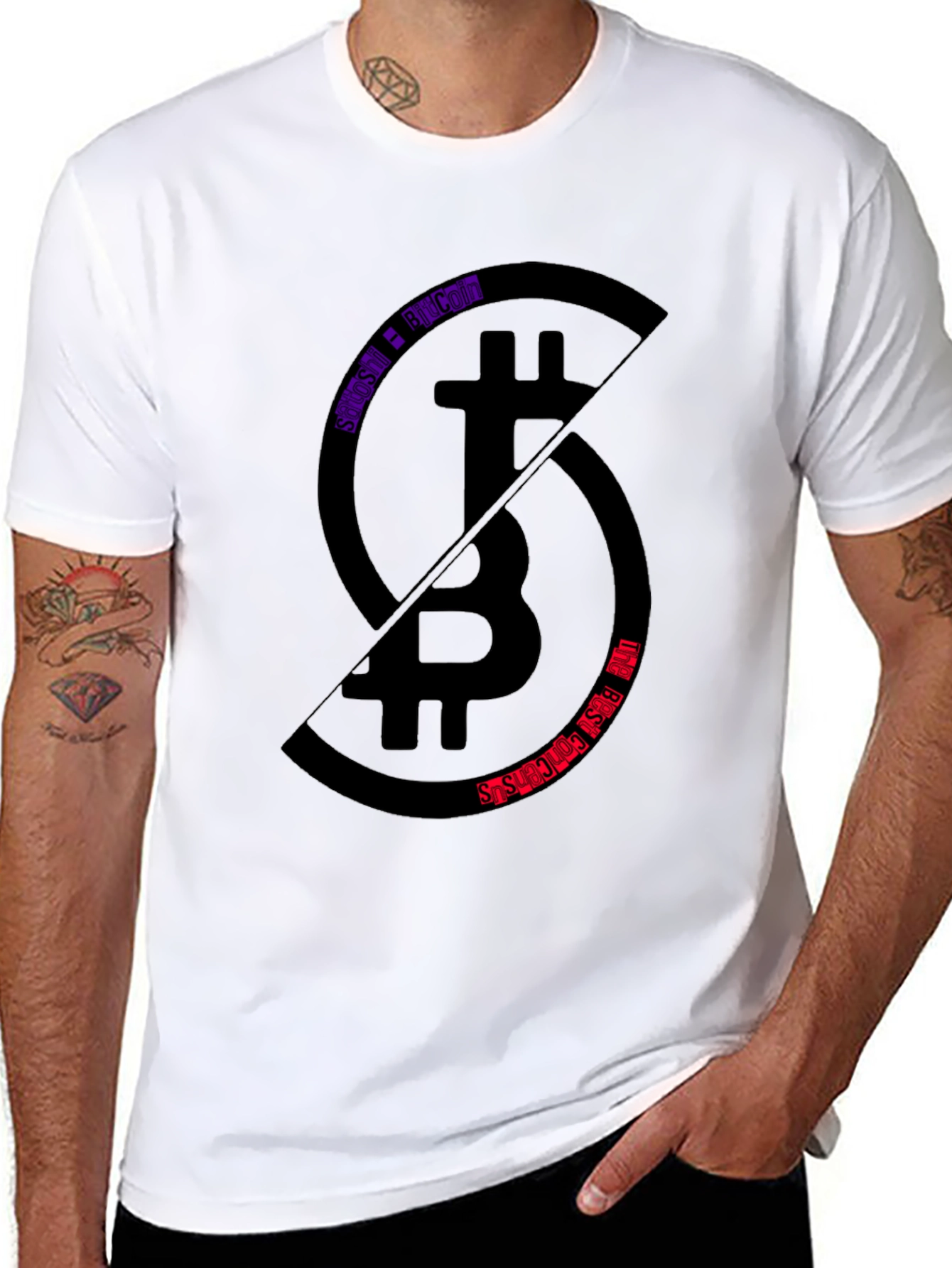 Bitcoin Split T-Shirt - Crypto Enthusiast Tee
