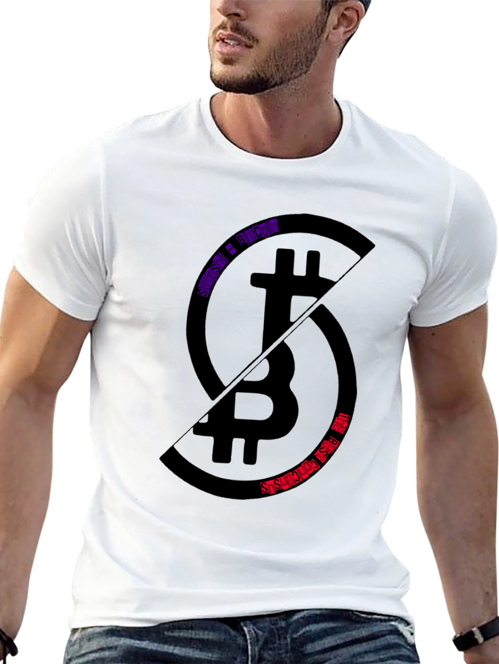 Bitcoin Split T-Shirt - Crypto Enthusiast Tee