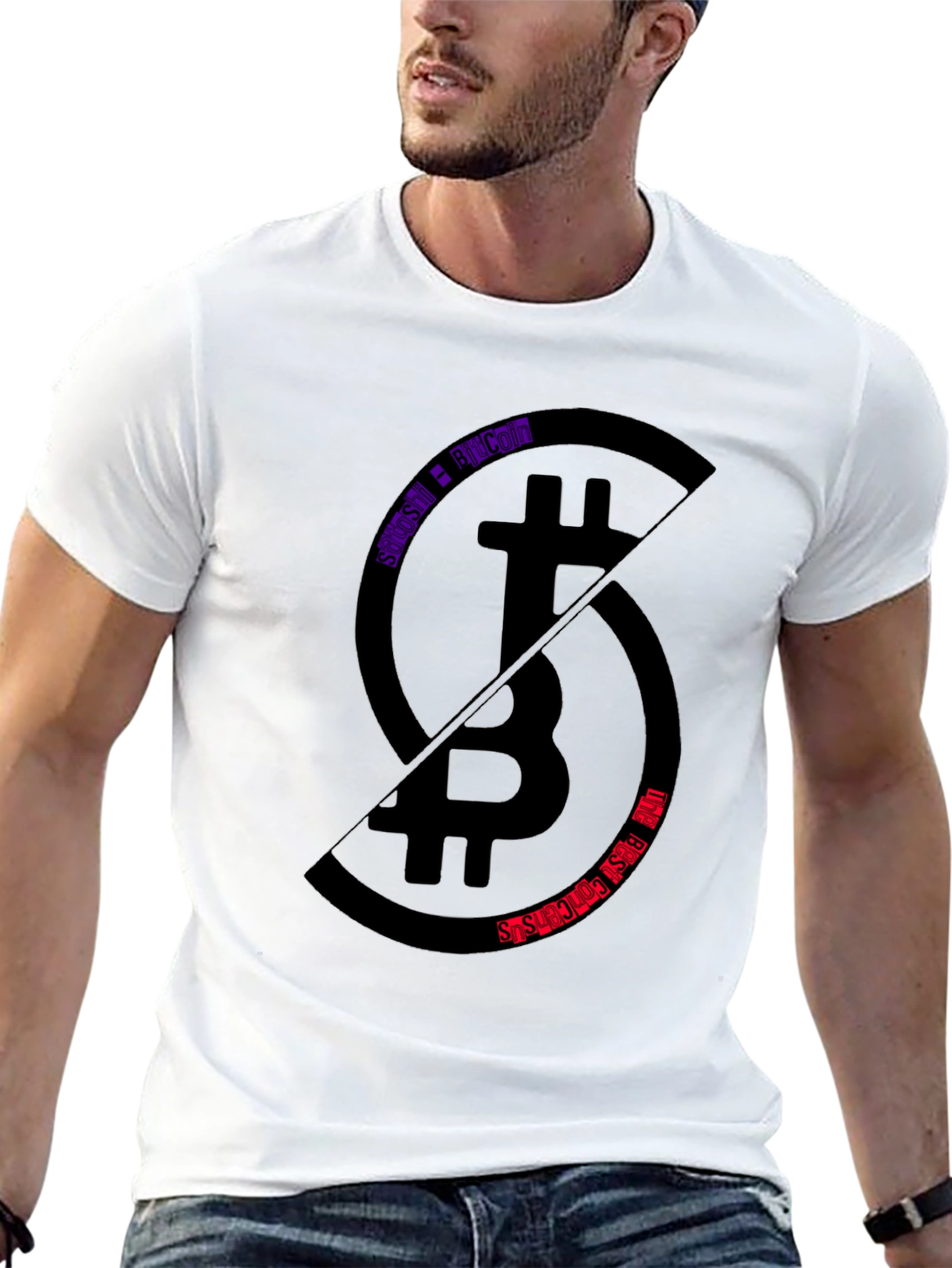 Bitcoin Split T-Shirt - Crypto Enthusiast Tee