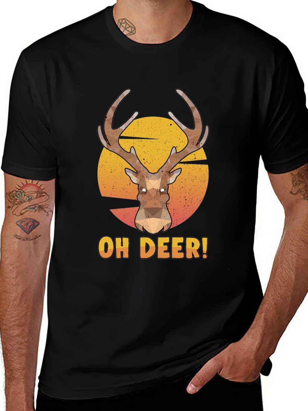 Oh Deer! Graphic Print T-Shirt