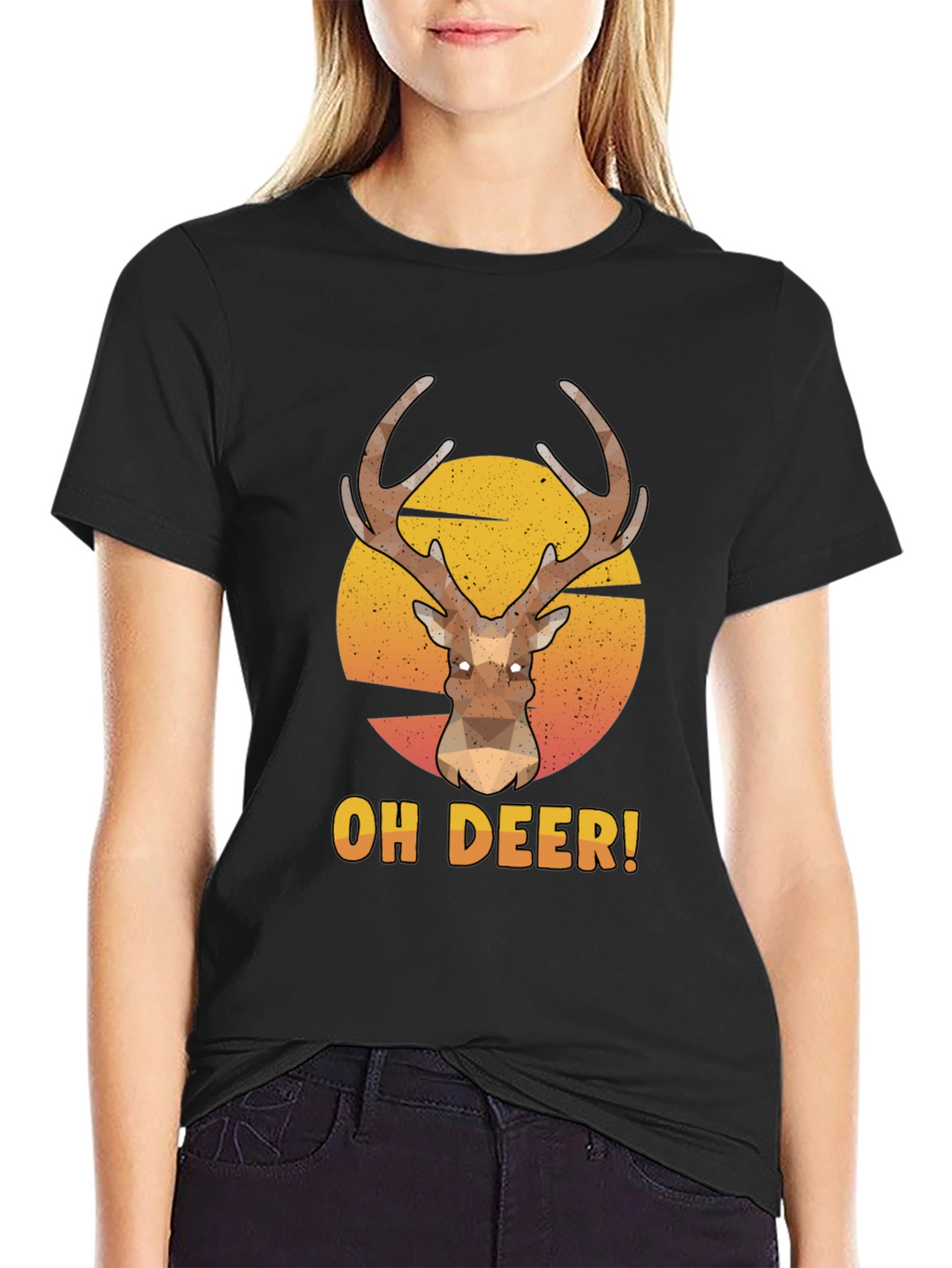Oh Deer! Graphic Print T-Shirt