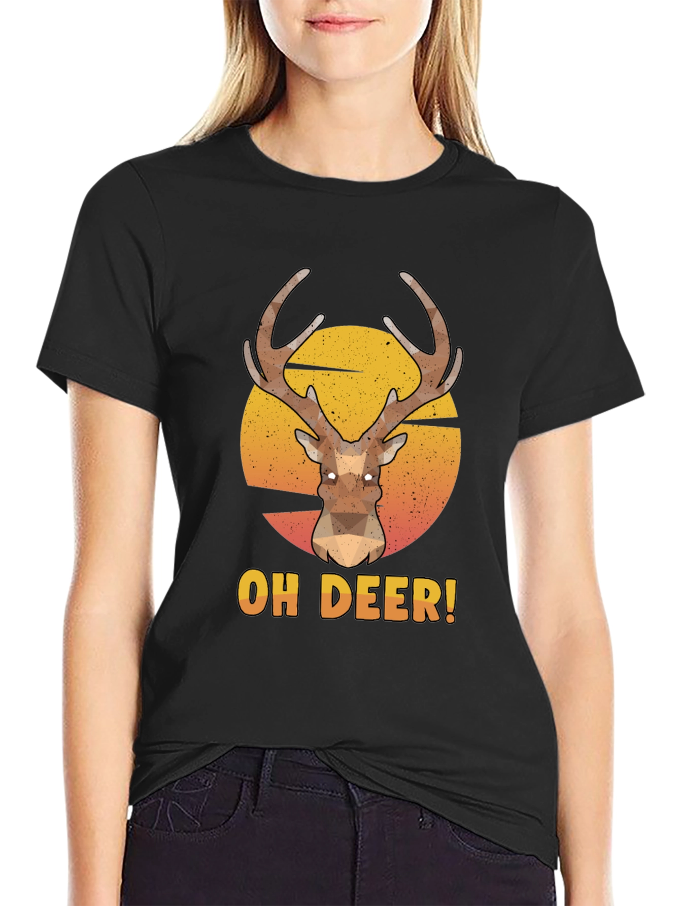 Oh Deer! Graphic Print T-Shirt